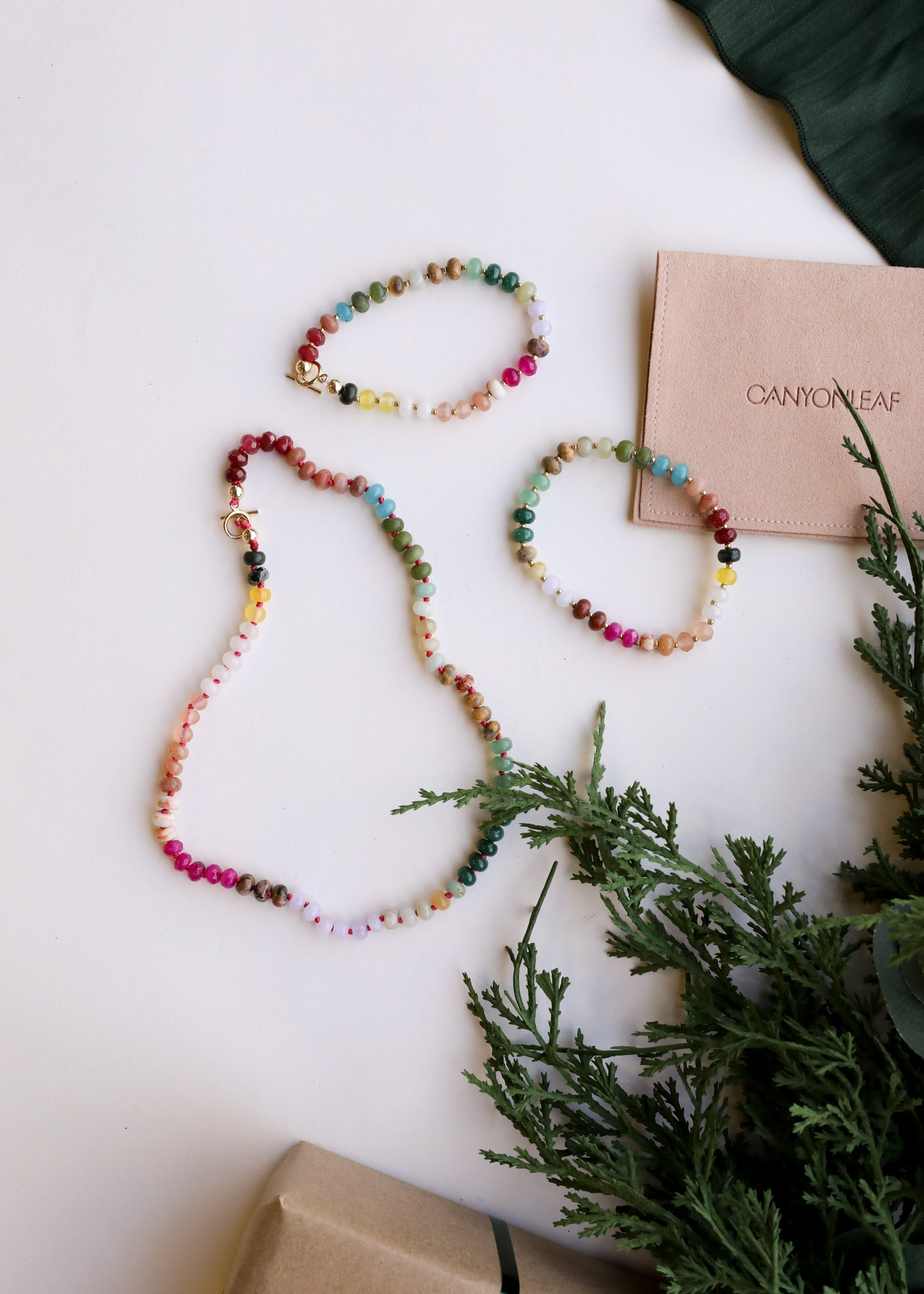 Natural Gemstone Bracelet + 14k Gold Filled Toggle : Sedona
