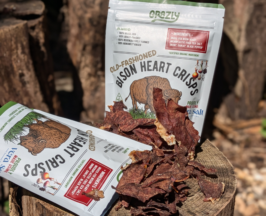 Bison Heart Crisps - 100% Grass-Fed/Finished
