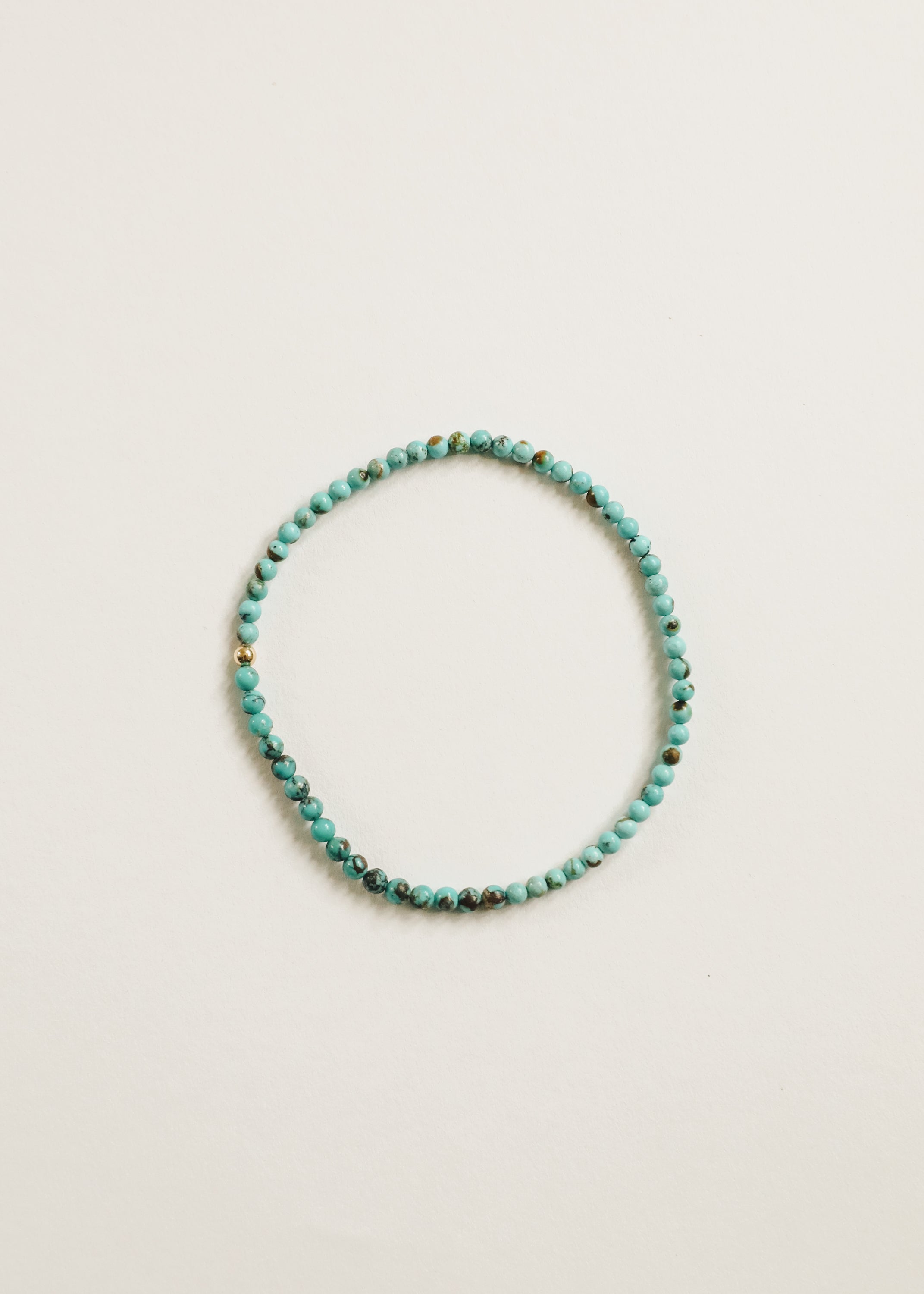 Natural Turquoise + 14k Gold Filled || Adult Anklet