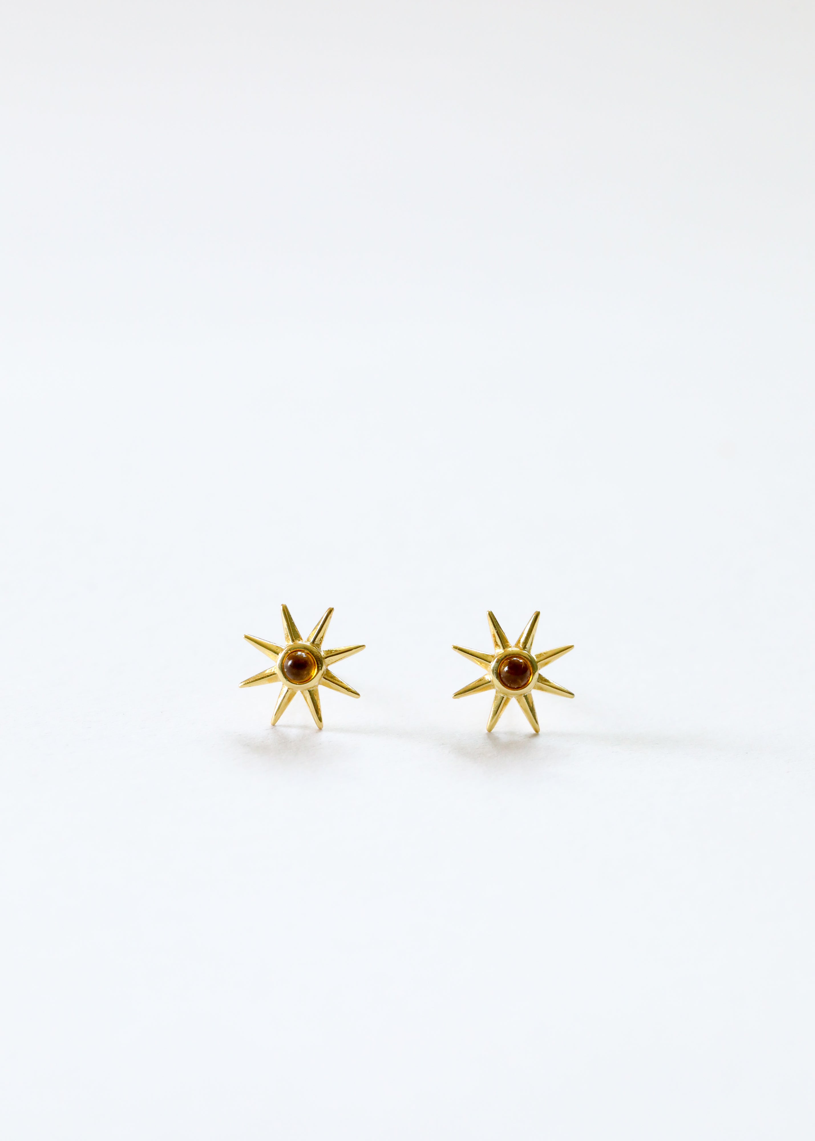 18K Gold Vermeil + Baltic Sea Amber || Sunshine Earrings 