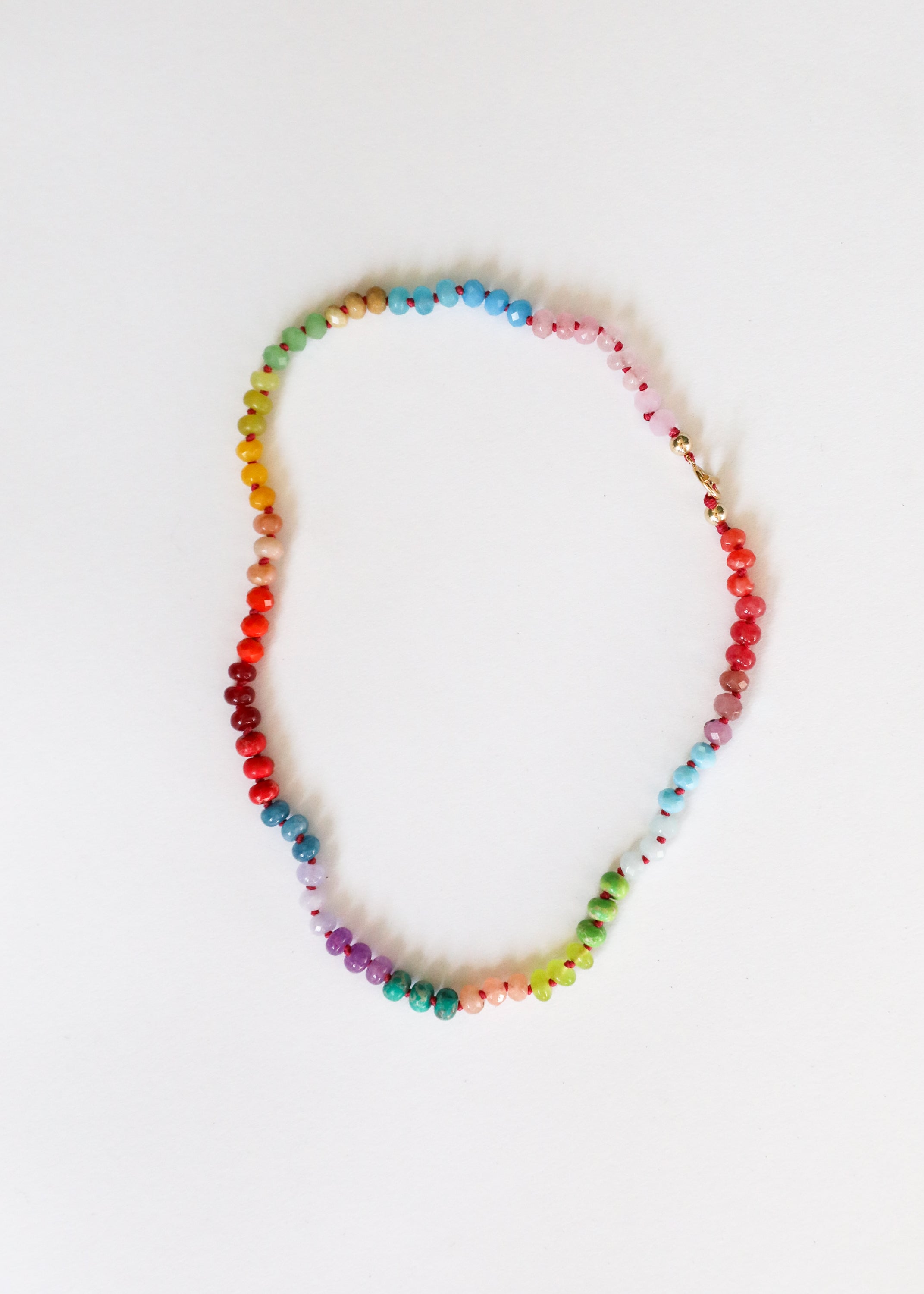 Natural Gemstone Necklace + 14k Gold Filled Toggle : Skyline