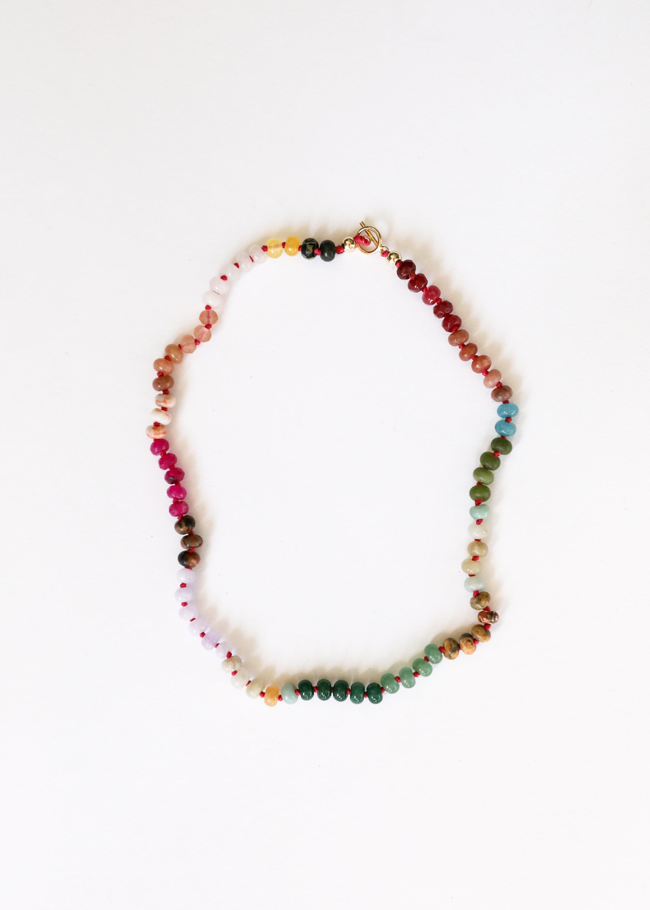 Natural Gemstone Necklace + 14k Gold Filled Toggle : Sedona