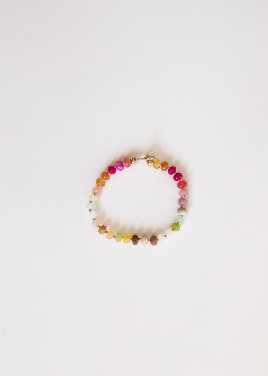 Natural Gemstone Bracelet + 14k Gold Filled Toggle : Sandbar