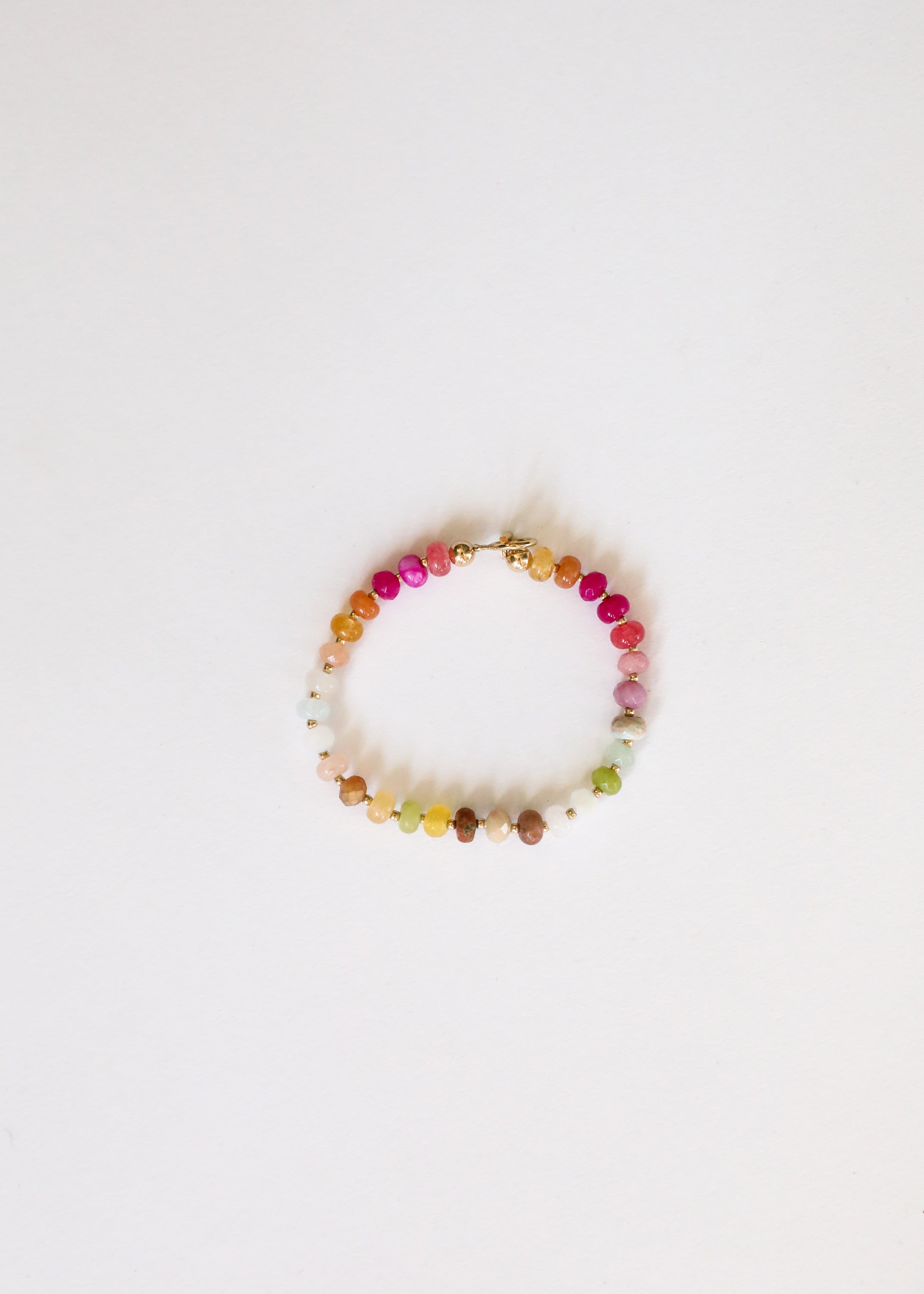 Natural Gemstone Bracelet + 14k Gold Filled Toggle : Sandbar