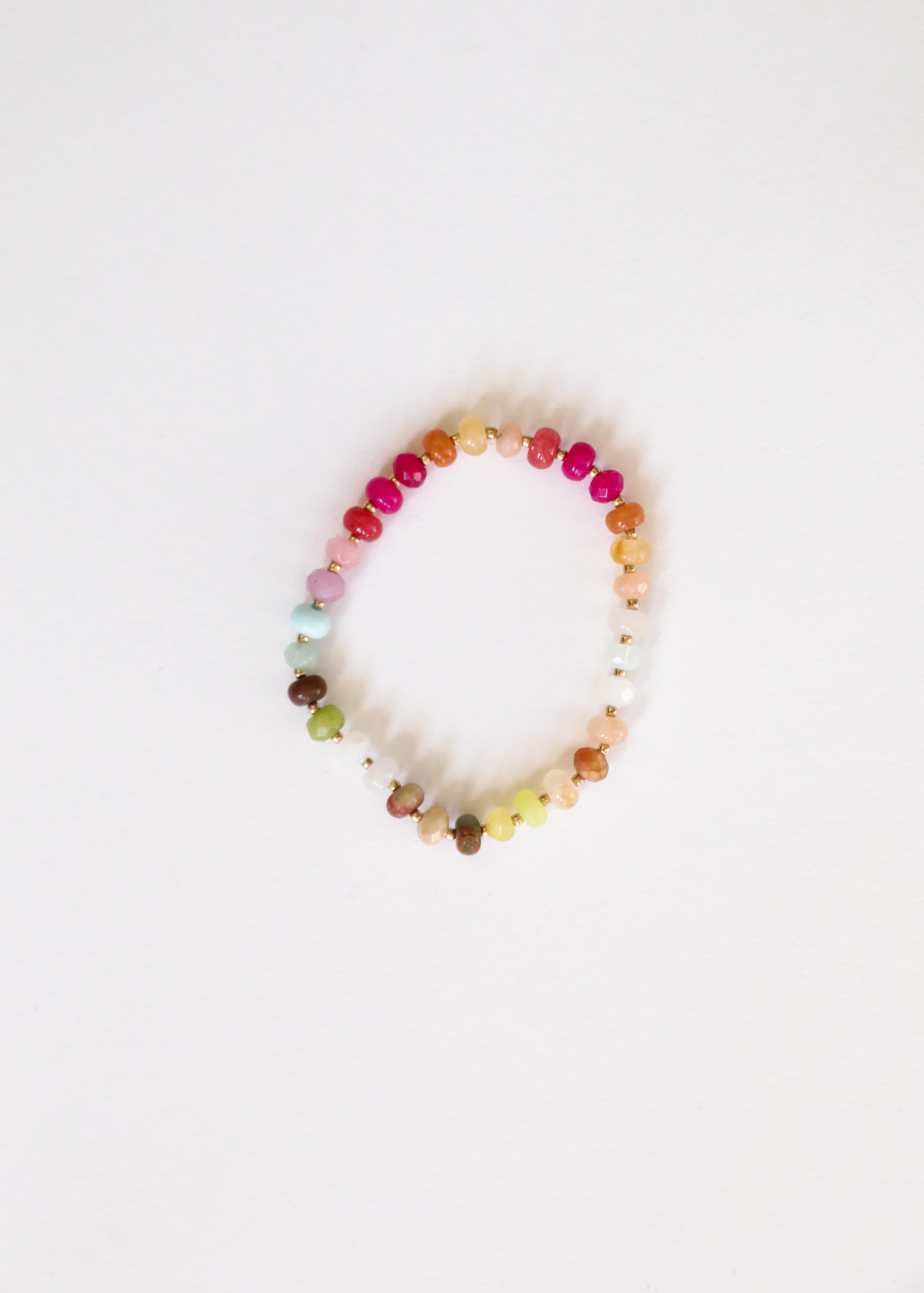 Natural Gemstone Bracelet + 14k Gold Filled Toggle : Sandbar