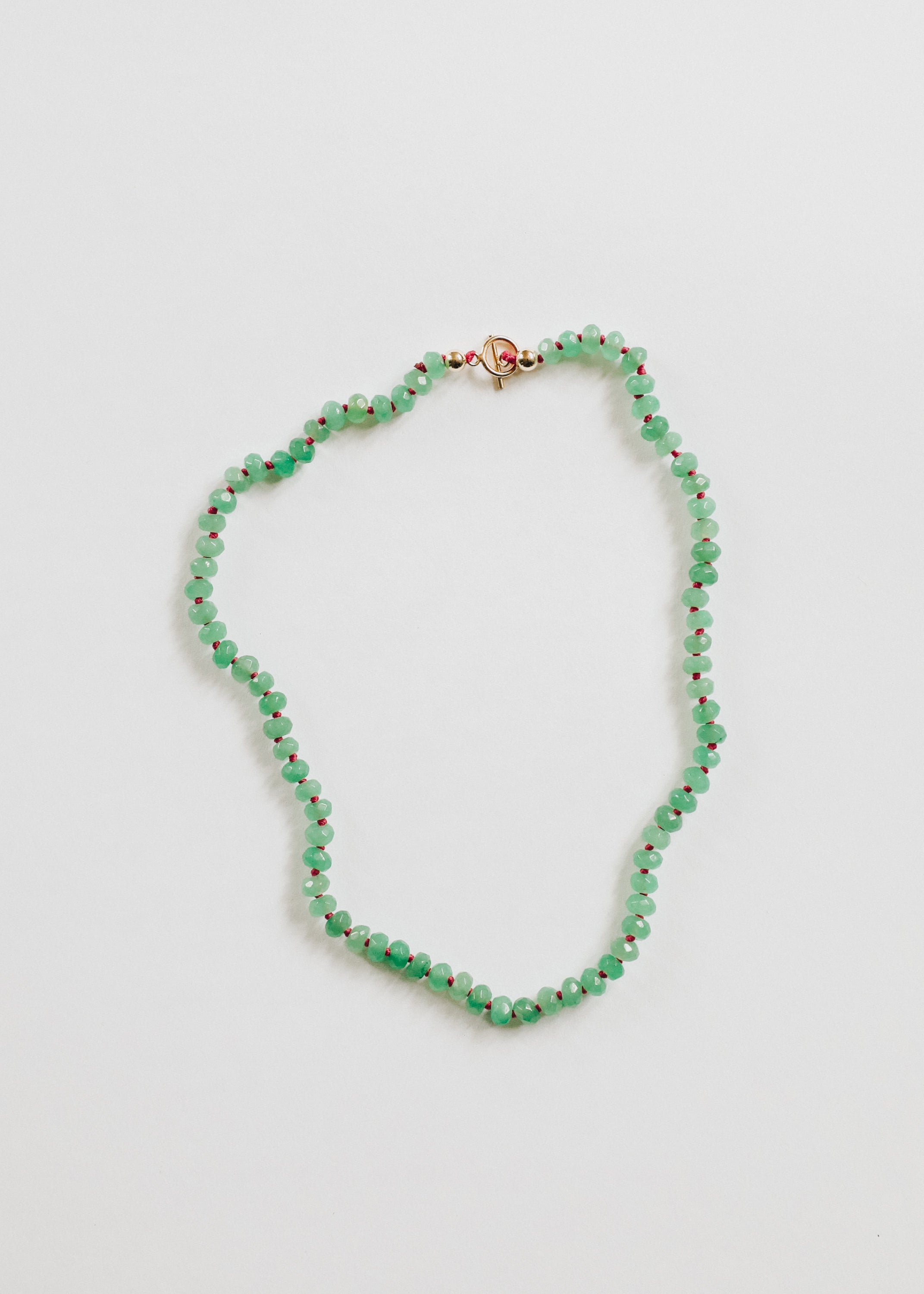 Natural Aventurine + 14k Gold Filled Toggle || Gemstone Necklace
