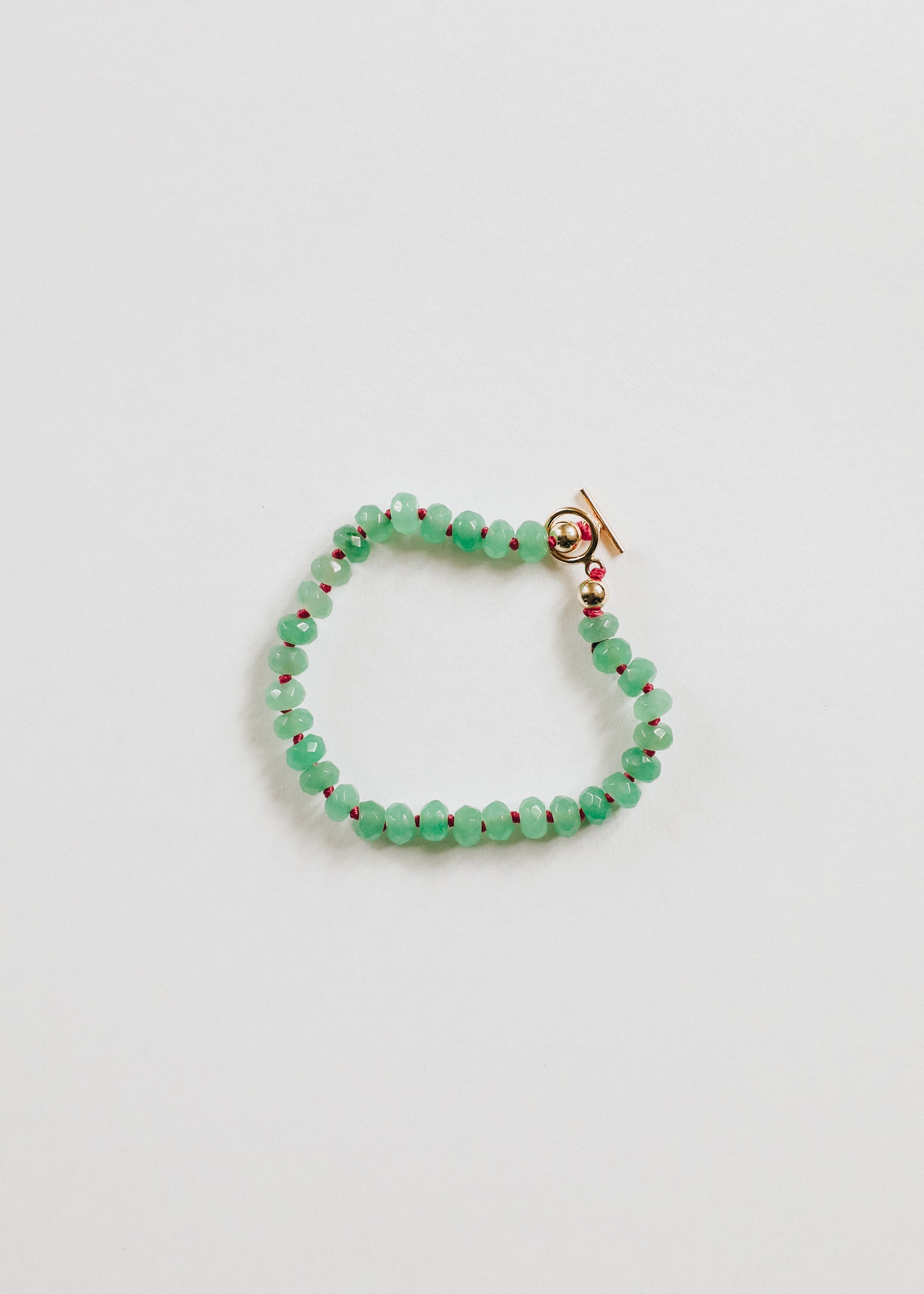 Natural Aventurine + 14k Gold Filled Toggle || Gemstone Bracelet or Anklet