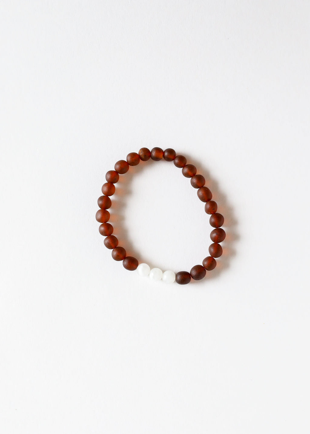 Raw Cognac Baltic Amber + Moonstone || Bracelet Set