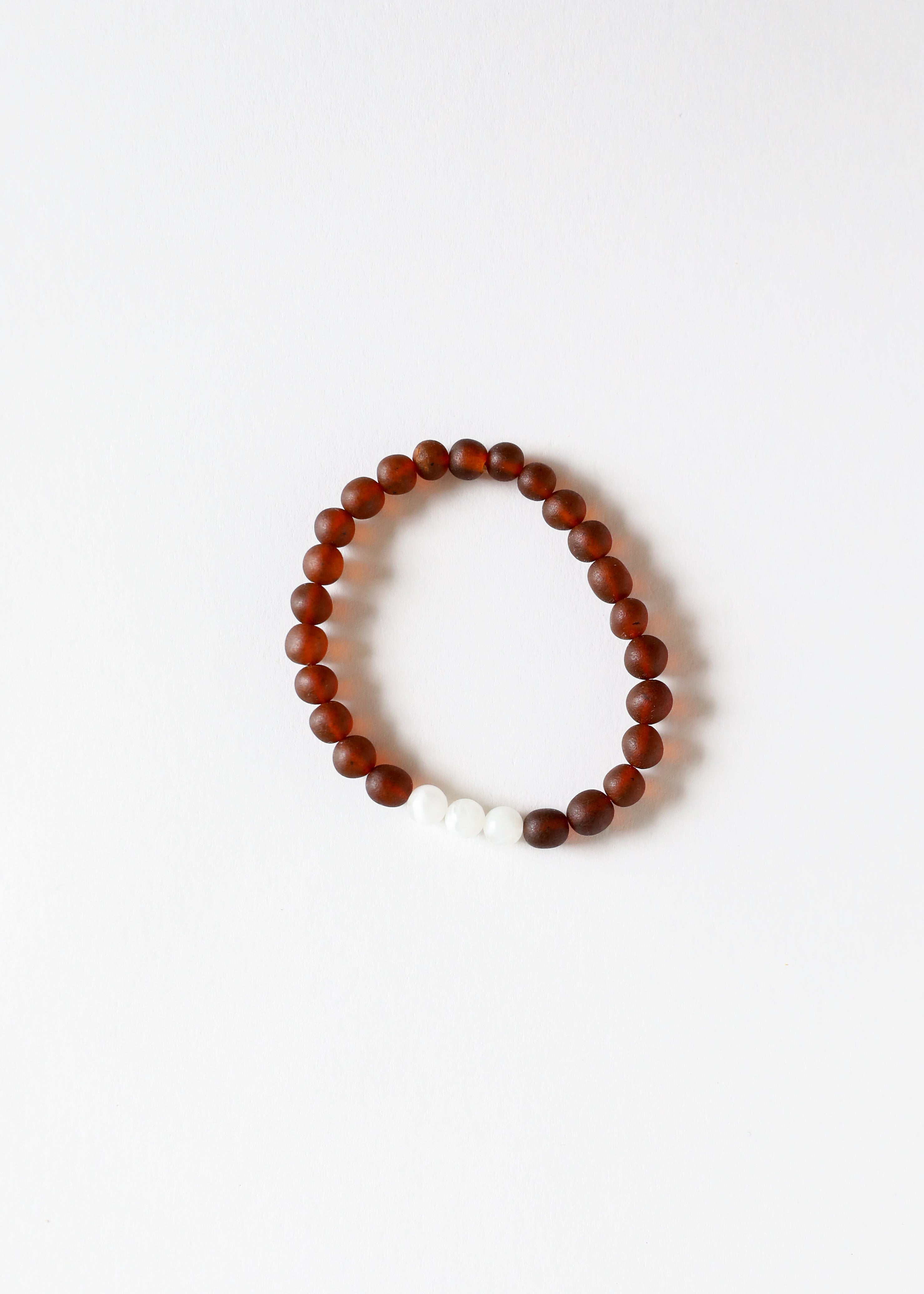 Raw Cognac Baltic Amber + Moonstone || Bracelet Set