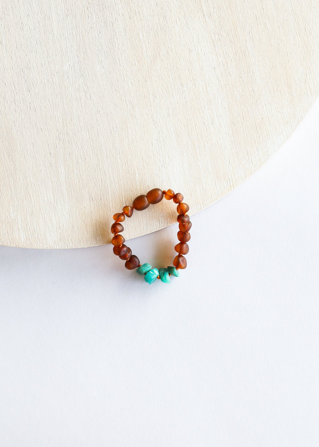 Raw Cognac Baltic Amber + Raw Amazonite || Anklet or Bracelet