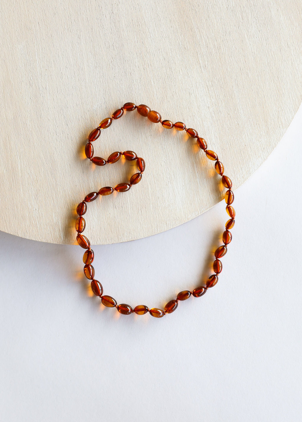 Polished Cognac Baltic Amber || Classic || Necklace