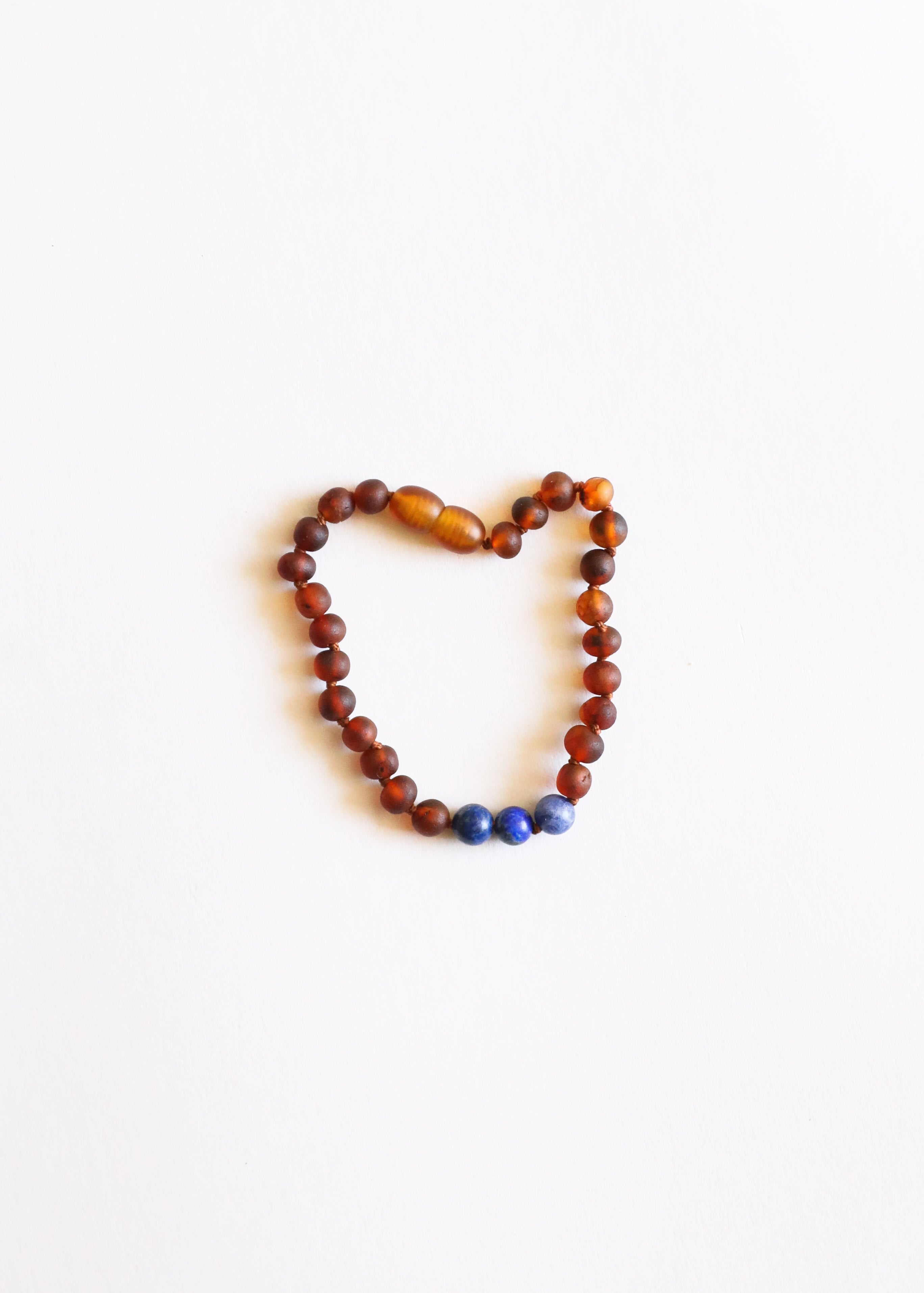 Raw Cognac Baltic Amber + Lapis Lazuli || Anklet or Bracelet