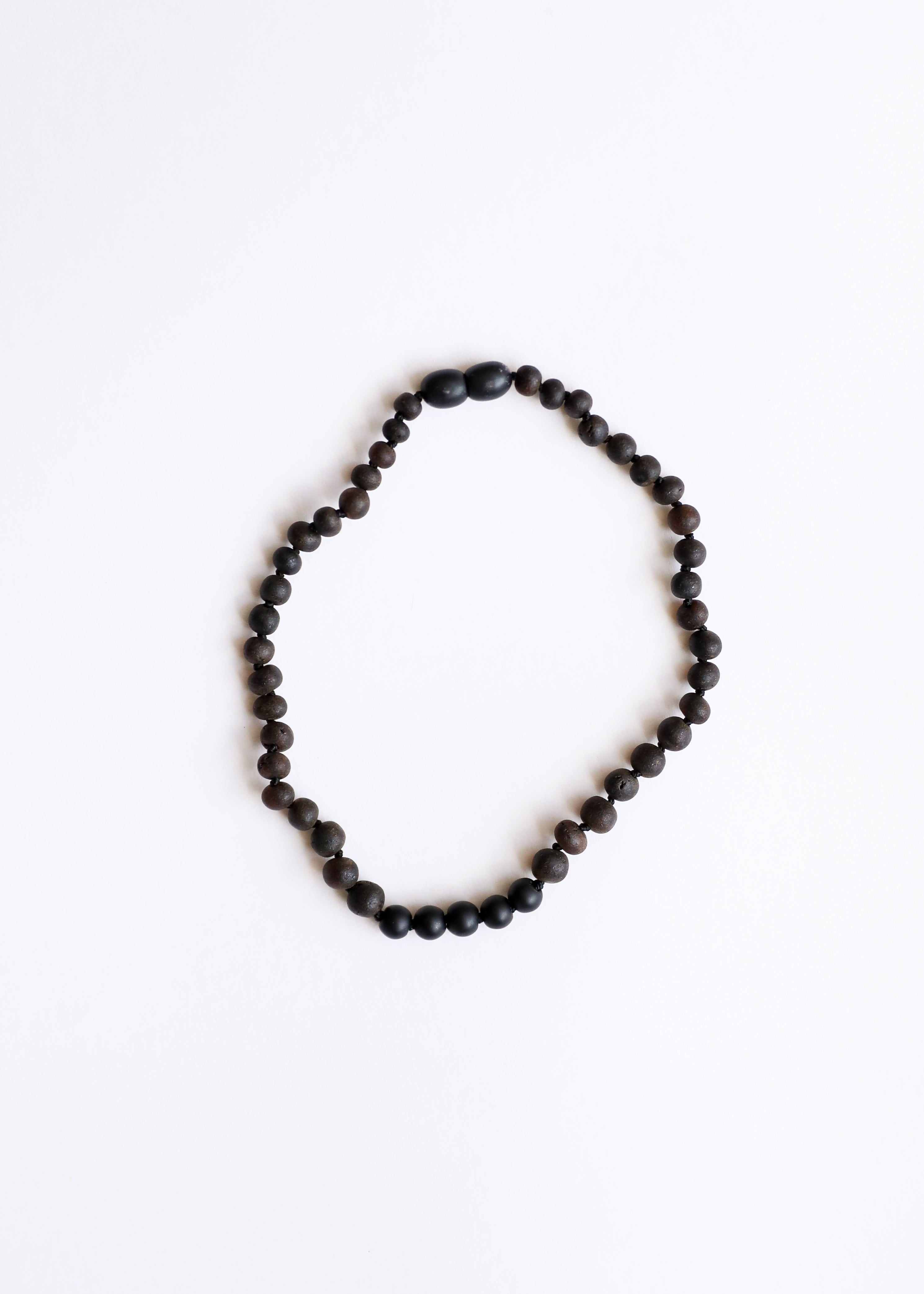 Raw Black Baltic Amber + Shungite Necklace
