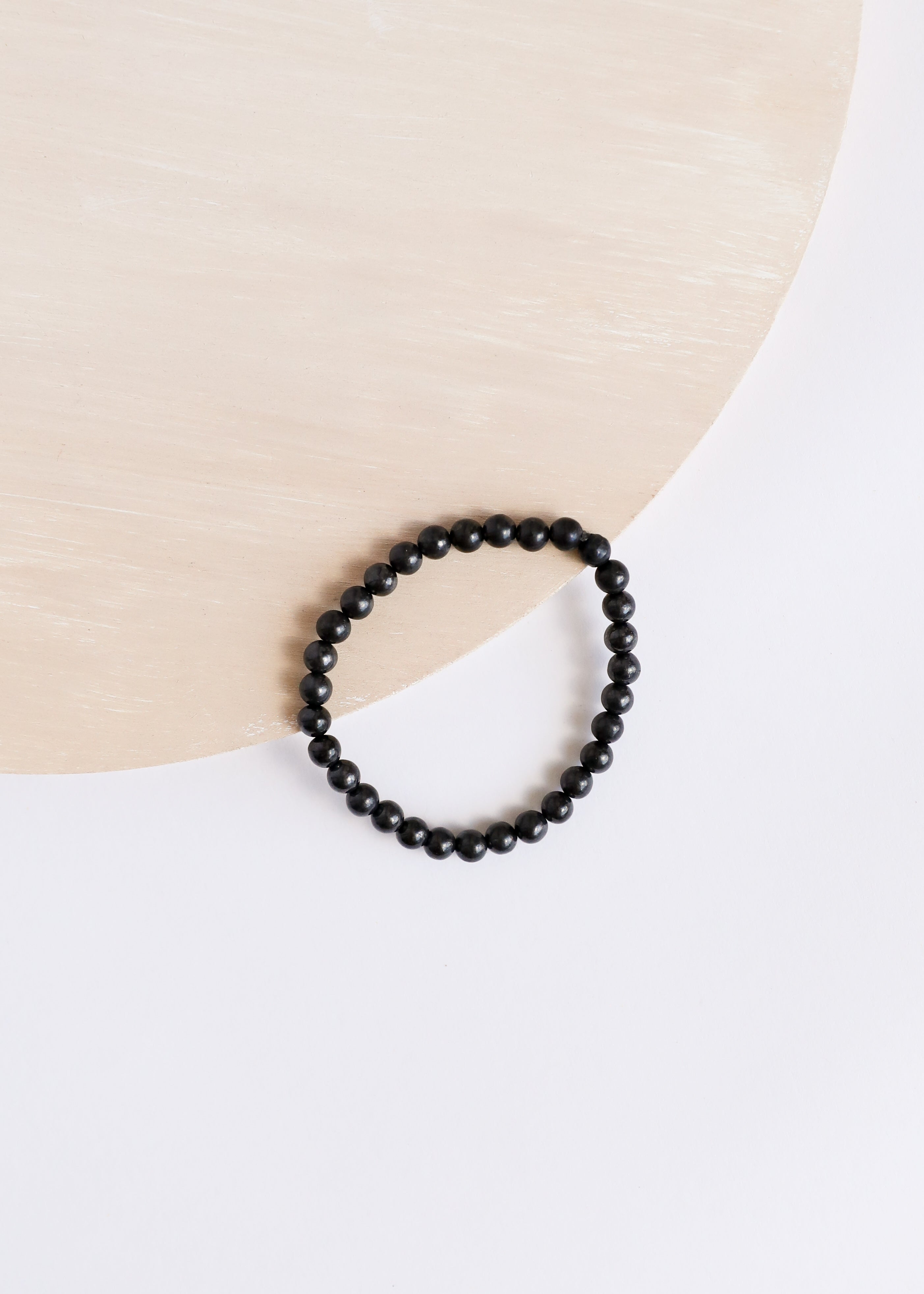 Natural Shungite || Adult Stretch Bracelet