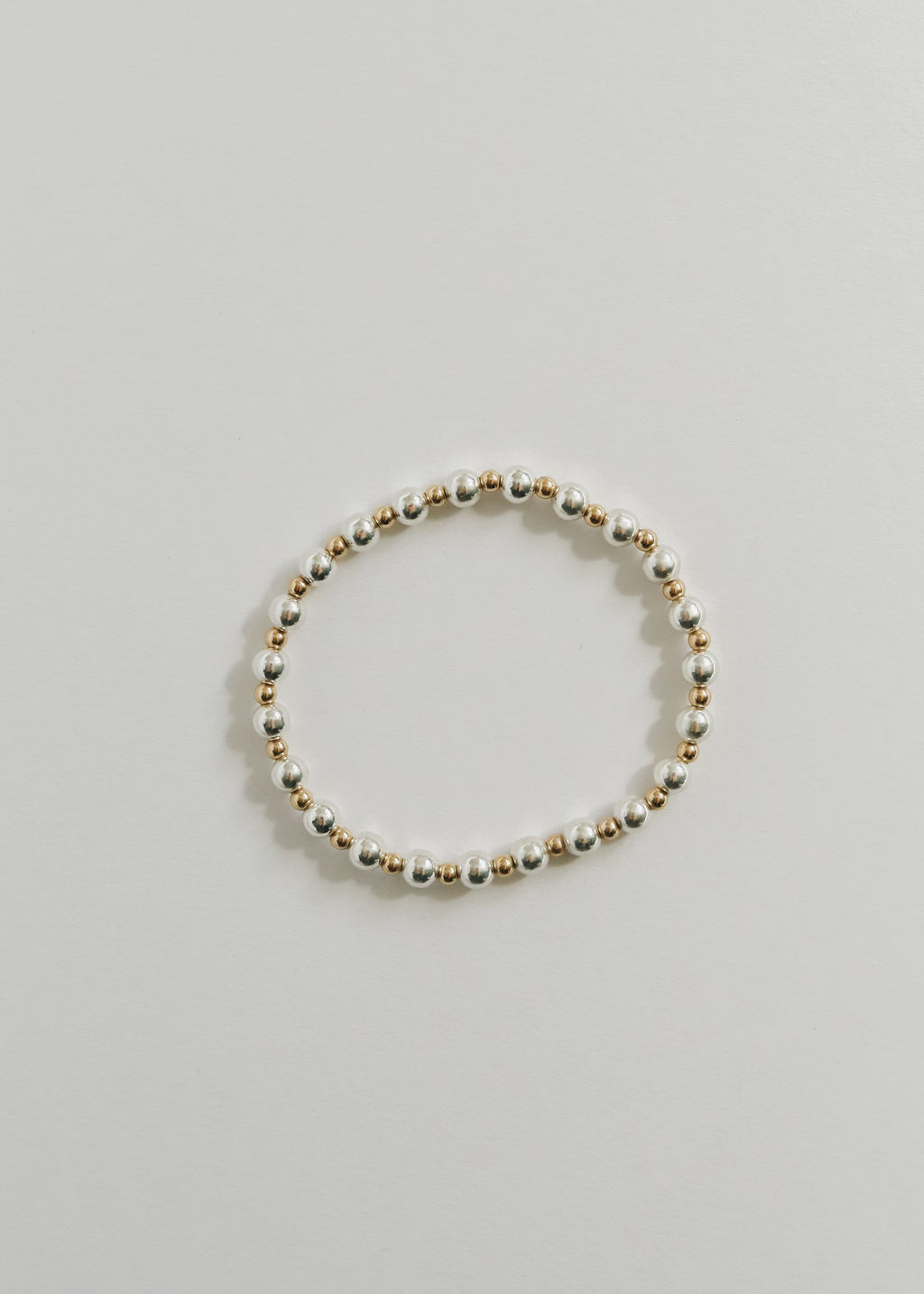 Sterling Silver + 14k Gold Filled Sun || Beaded Bracelet