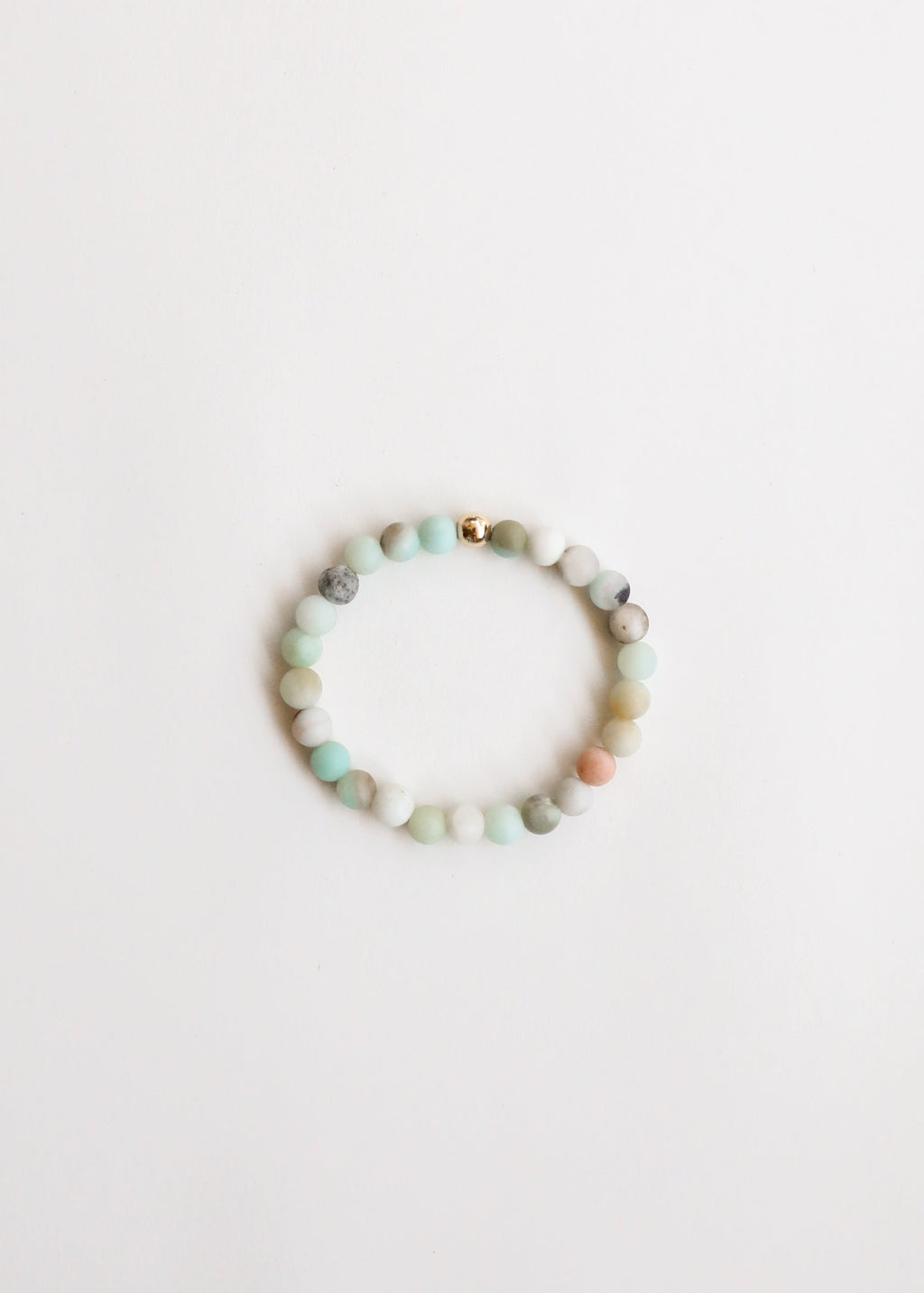 Raw Amazonite + 14k Gold Filled || Beaded Bracelet