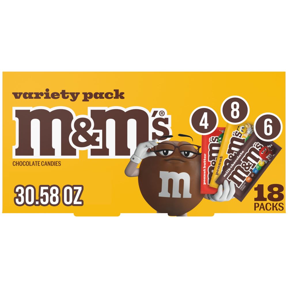 Mars Variety Pack - M&M's, Snickers & Twix Full Size Chocolate Bars (18 Count)