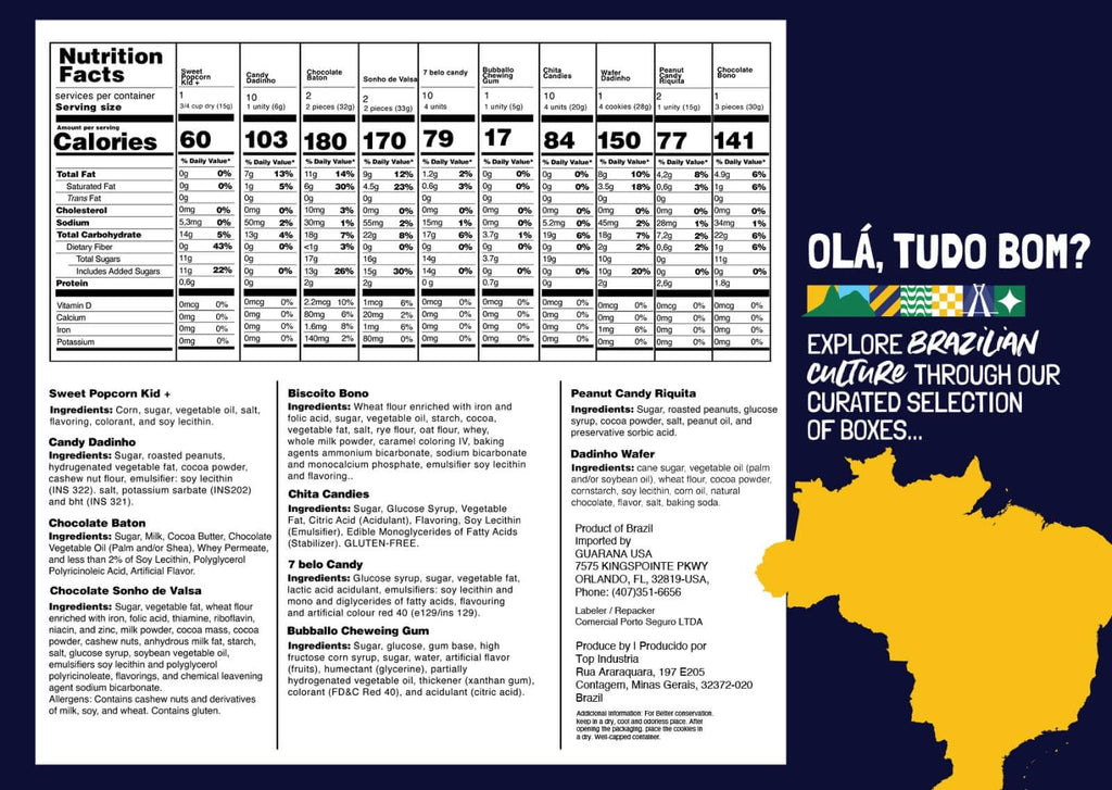 Viral Brazilian Candy Variety Box - 40 Authentic Treats & Chocolates