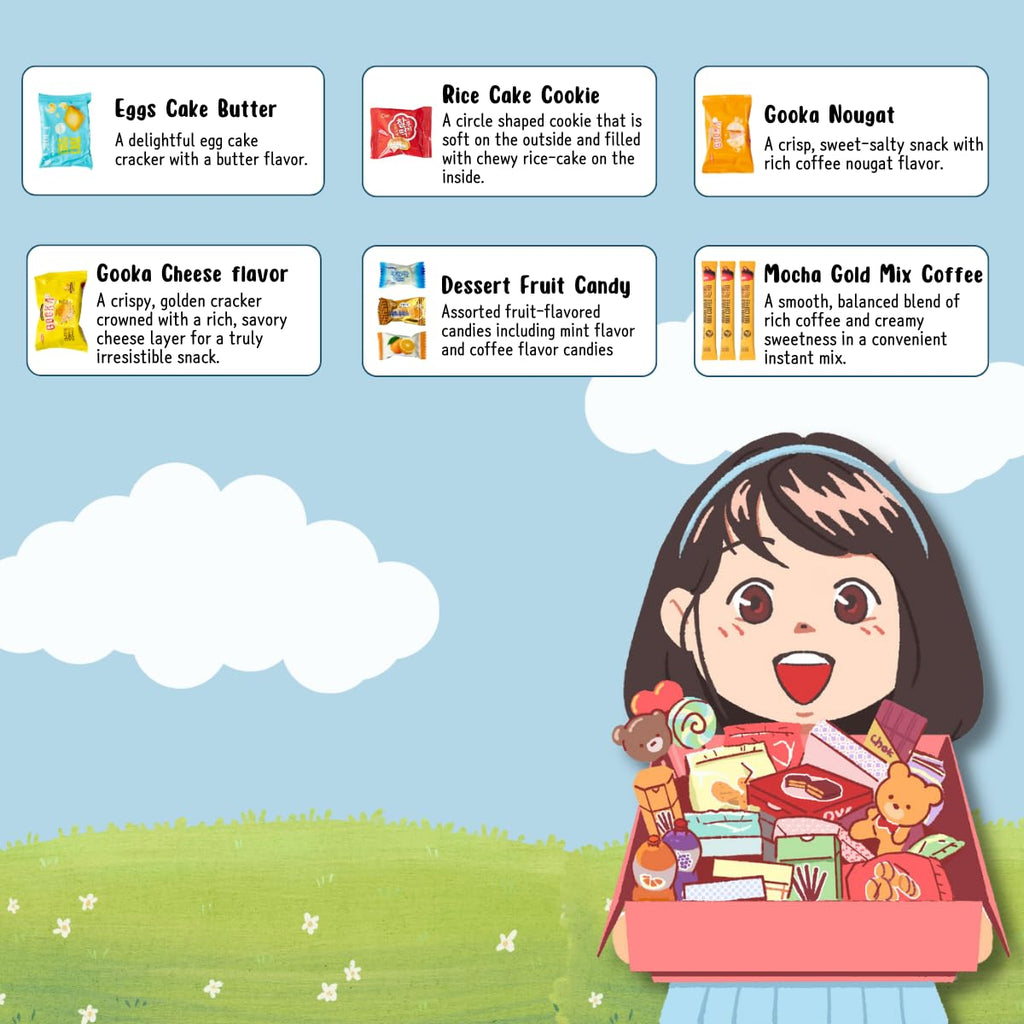 Korean Snack Box Variety Pack - 50 Premium Authentic Treats | Sweet & Savory Collection