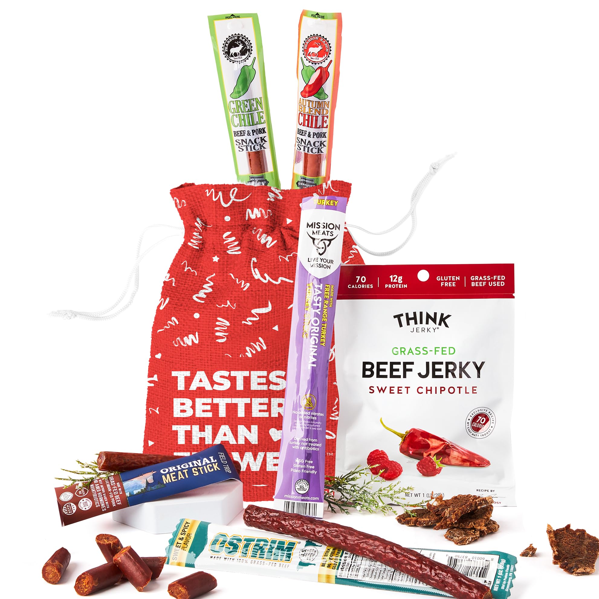 Premium Beef Jerky Gift Basket - Exotic Variety Pack for Men