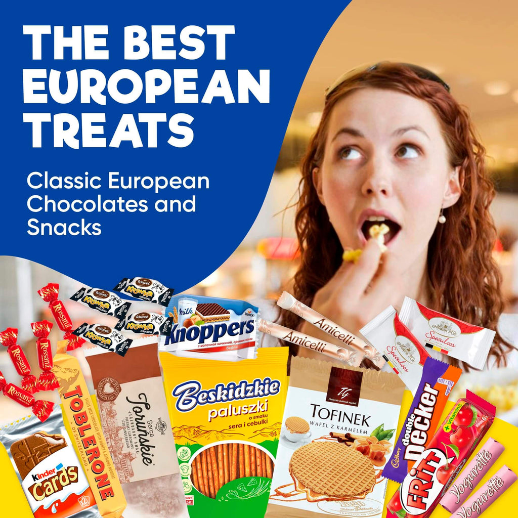 Viral European Snack Box - 22 Authentic International Treats from 7 Countries