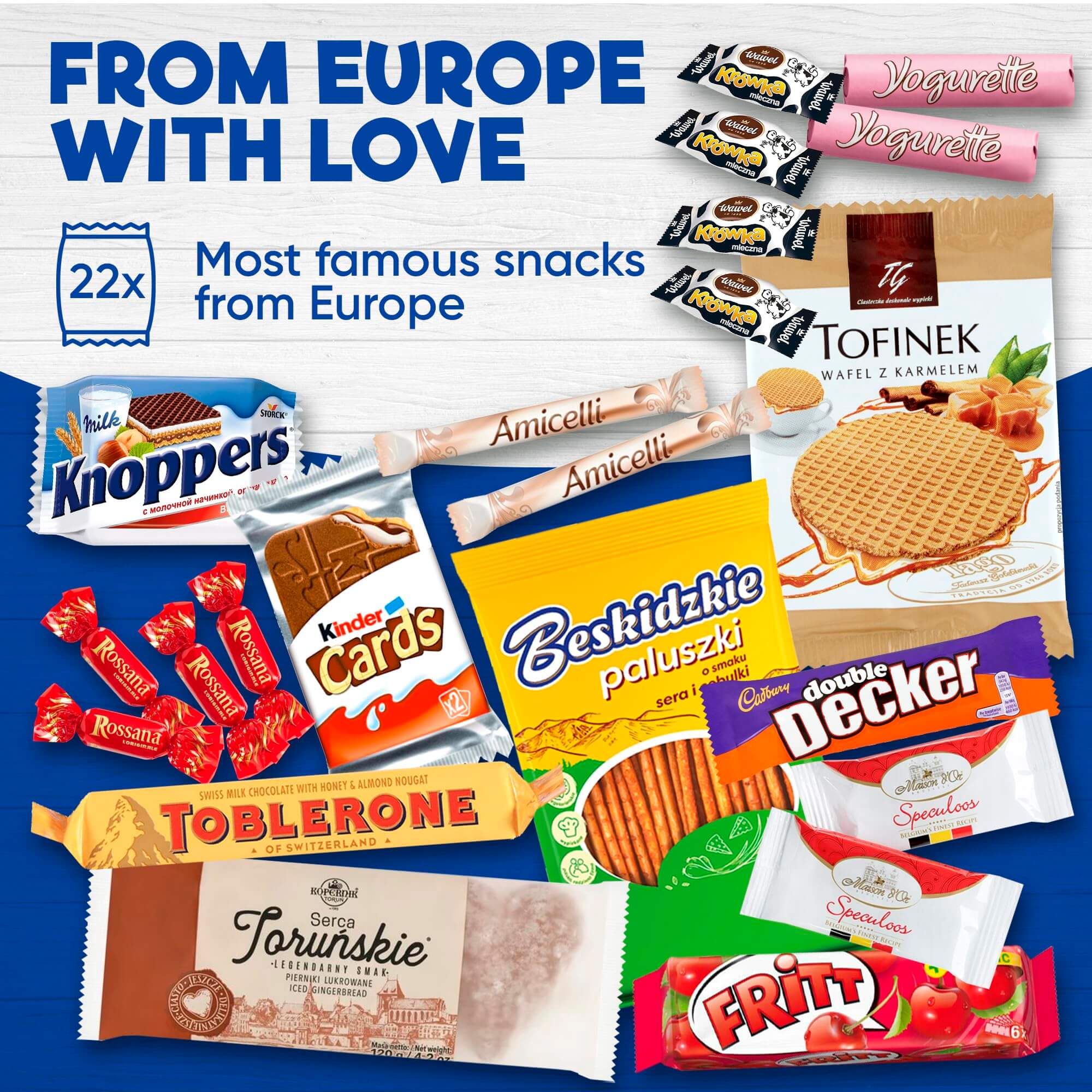 Viral European Snack Box - 22 Authentic International Treats from 7 Countries