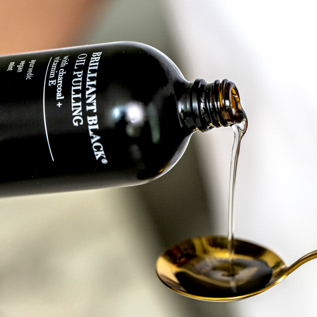 Brilliant Black® Oil Pulling – Ayurvedic Mouthwash for Teeth Whitening, Detox & Gum Health