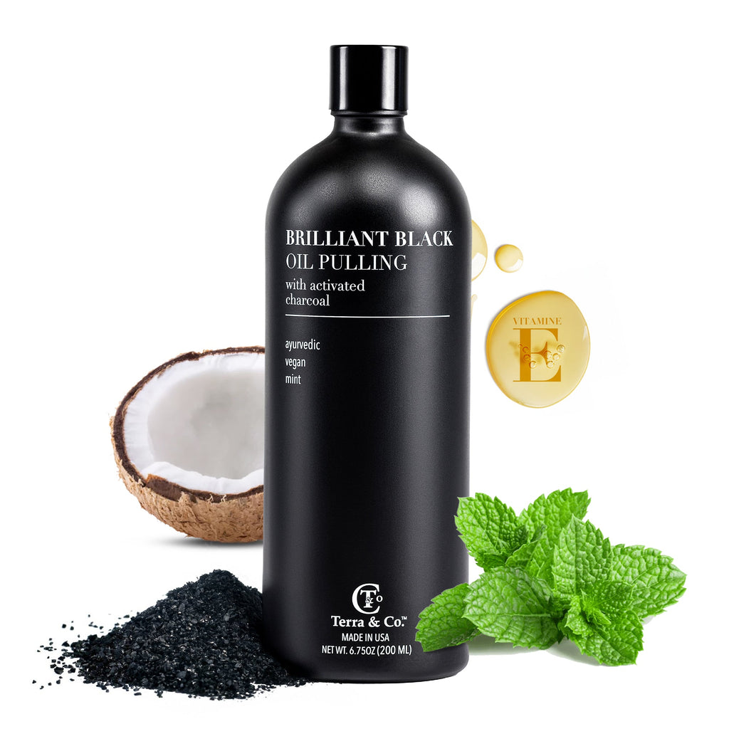 Brilliant Black® Oil Pulling – Ayurvedic Mouthwash for Teeth Whitening, Detox & Gum Health