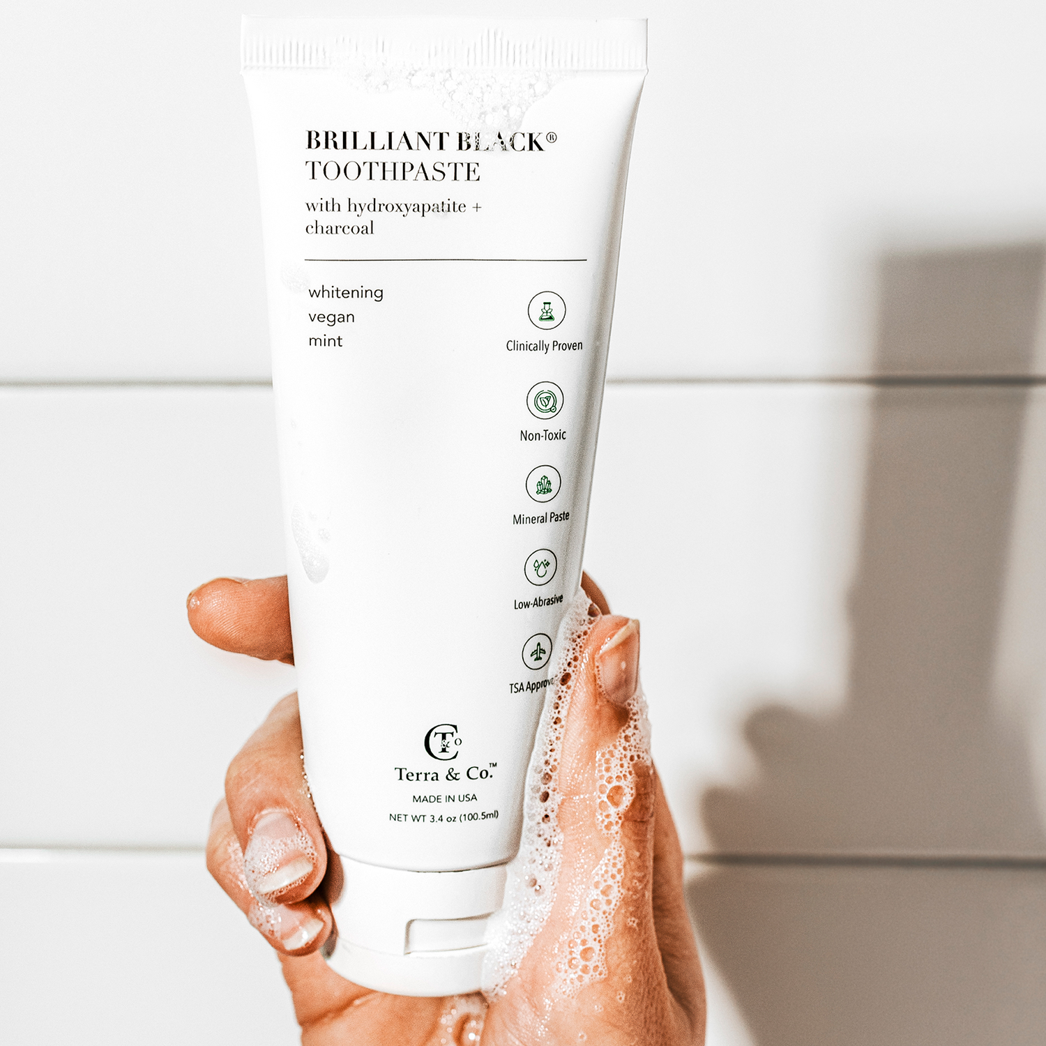 Brilliant Black® Toothpaste | Fluoride-Free Activated Charcoal Whitening – Terra & Co.