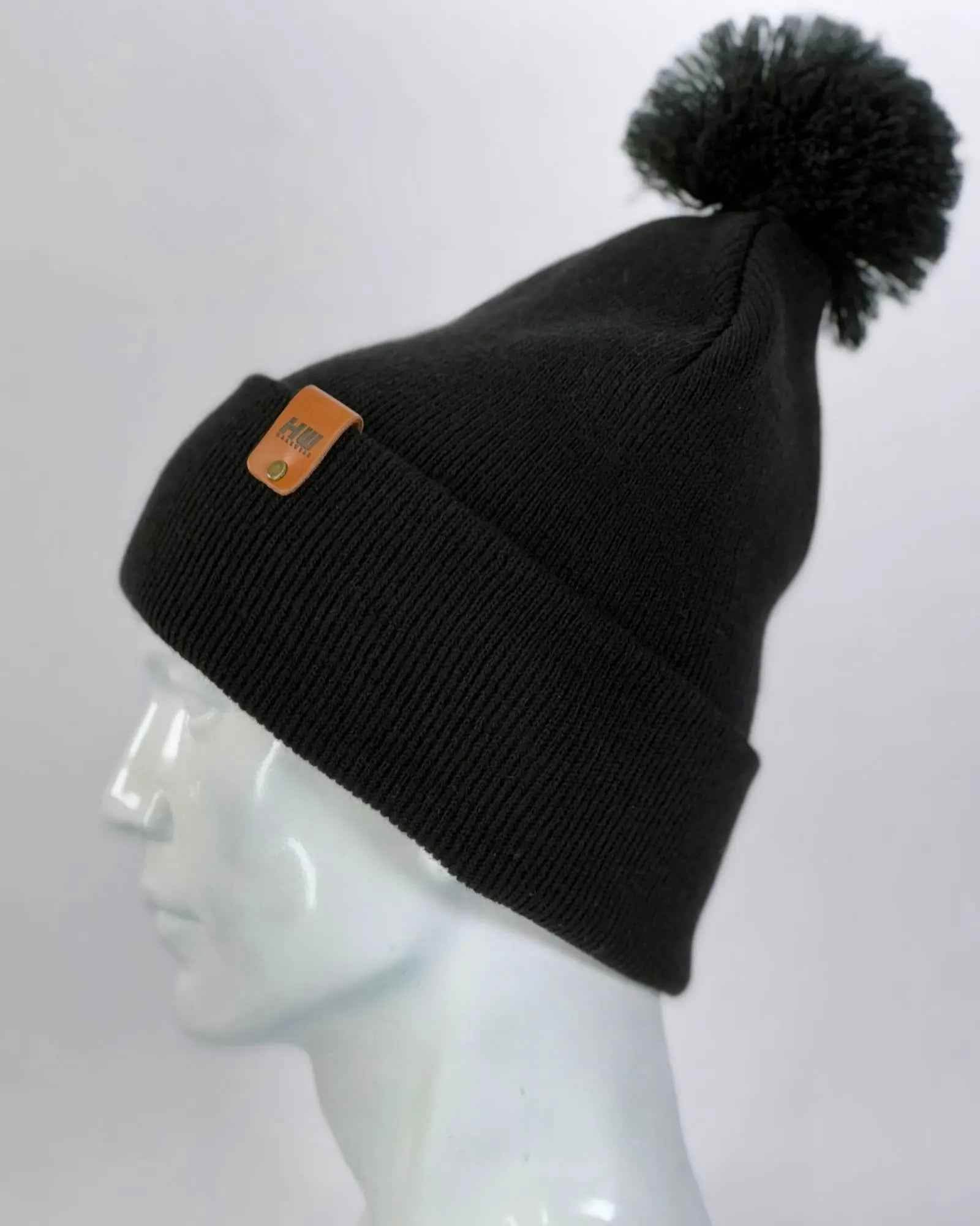 CPP1 HAAKWEAR PomPom Beanie - Made in USA - Midnight Black