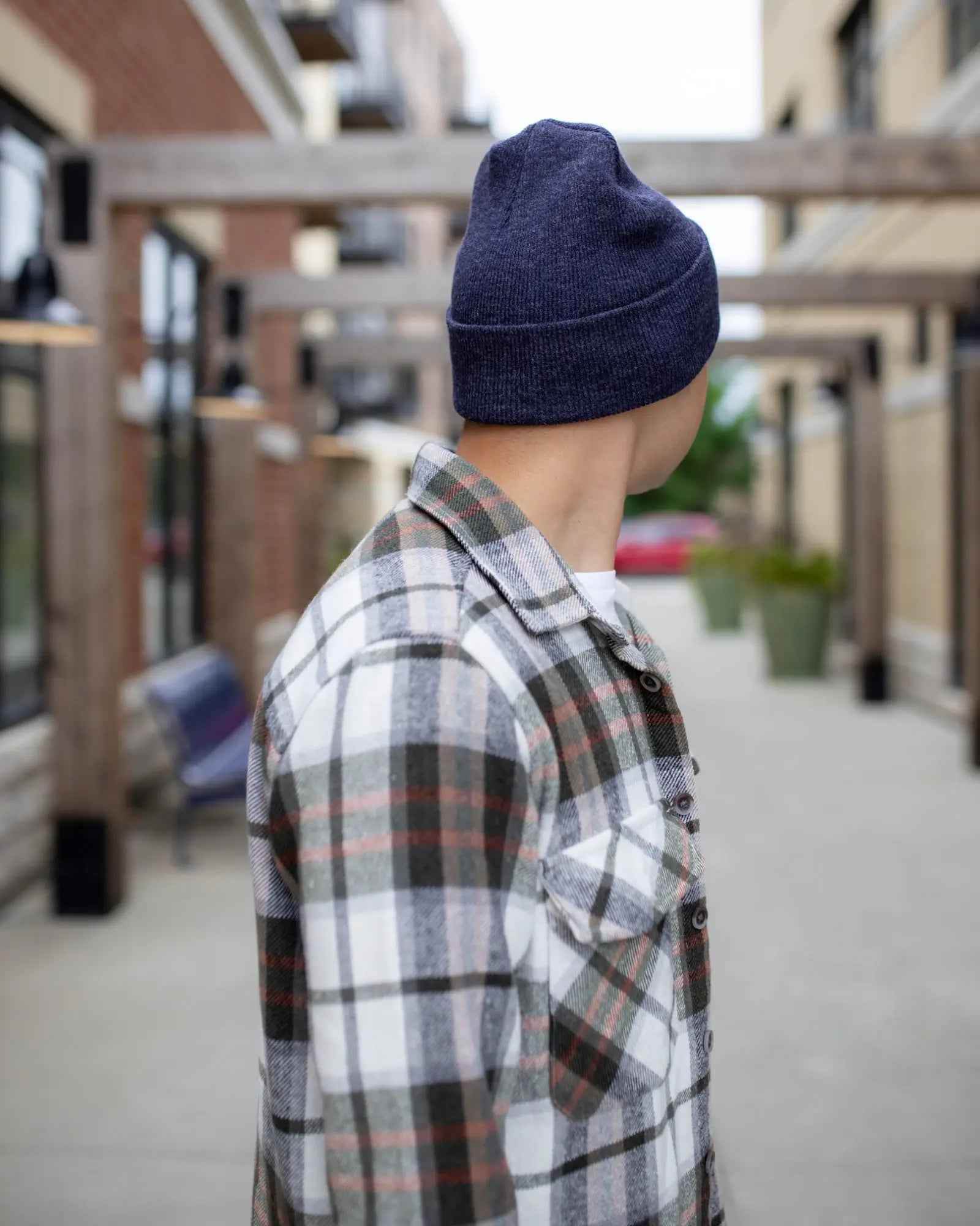 CS106 HAAKWEAR Traditional Silent Cuffed Beanie, Denim Blue