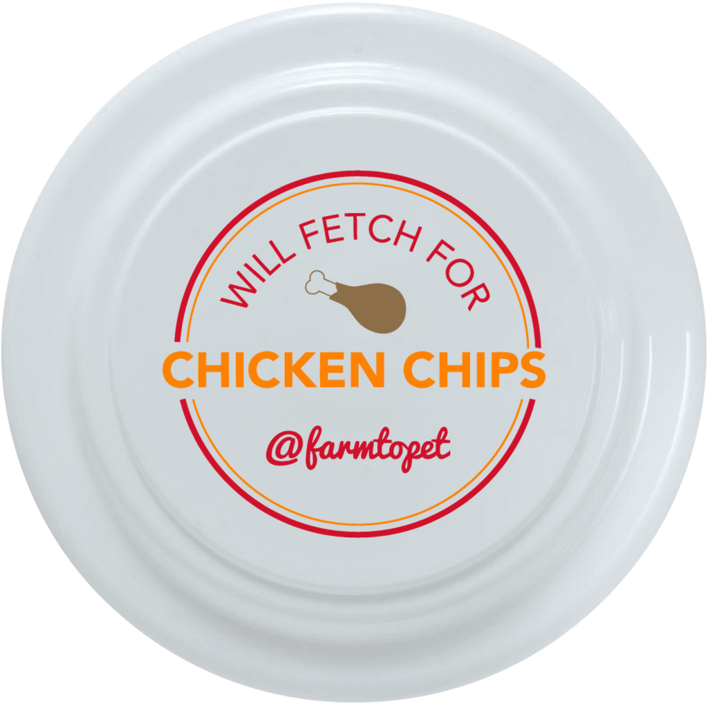 Will Fetch for Chicken Chips Dog Frisbee | Fun Toy for Dogs and Humans