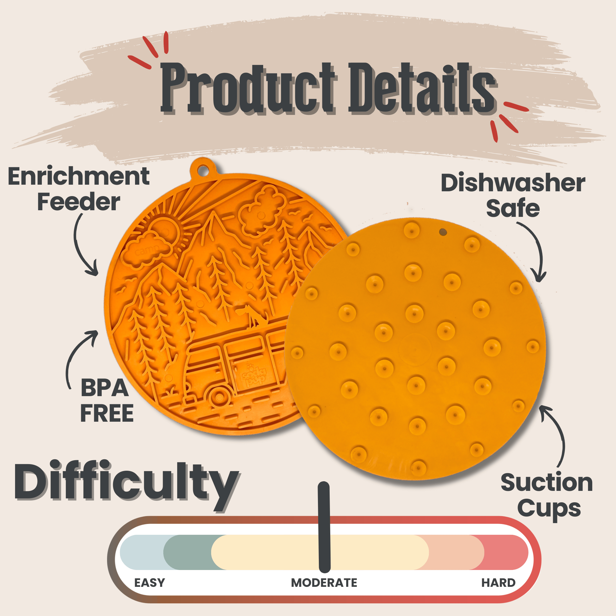 Dog Lick Mats with Suction Cups