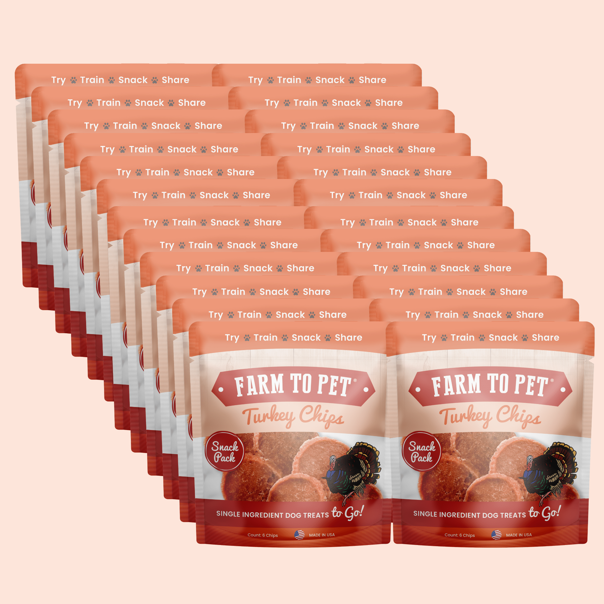 Turkey Chips Snack Pack Bundles | Low Allergen Treats for Training