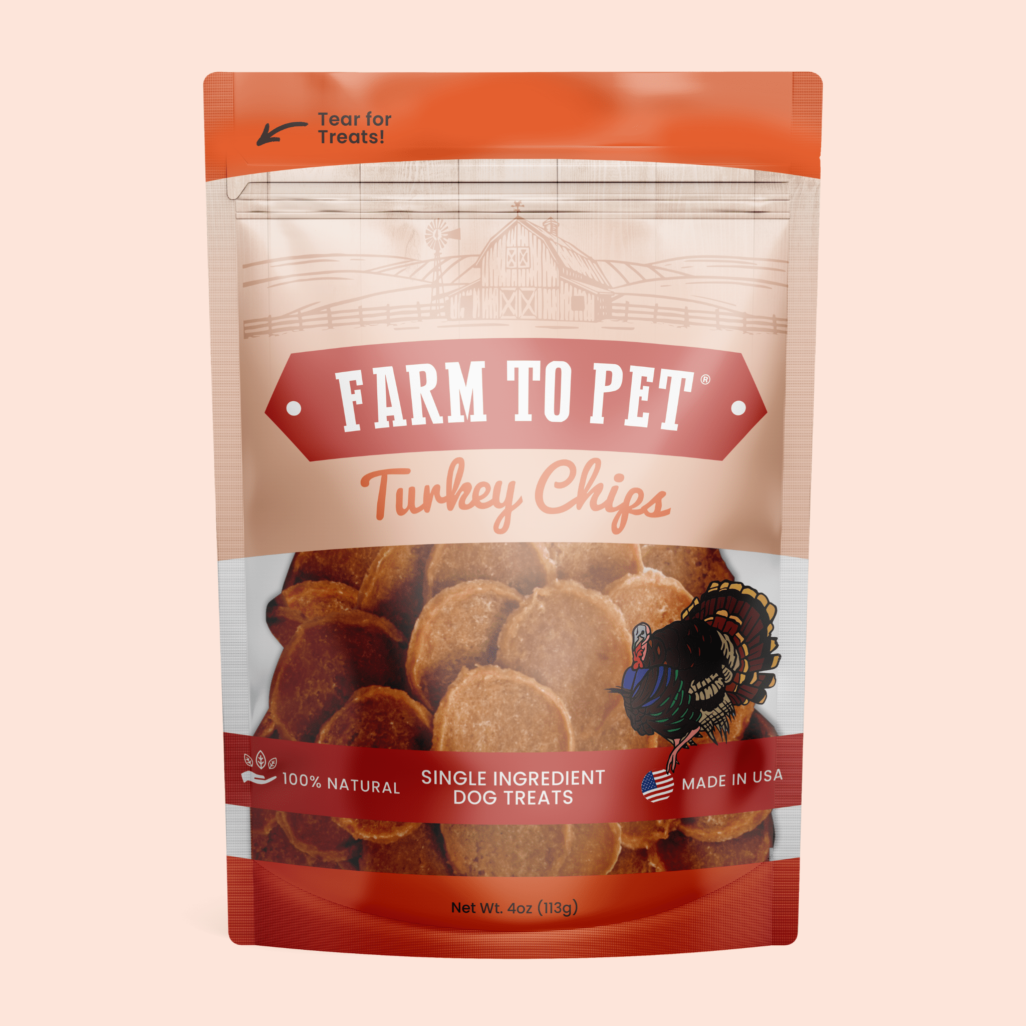 Turkey Chips for Dogs | All-Natural Single-Ingredient Healthy Dog Treats