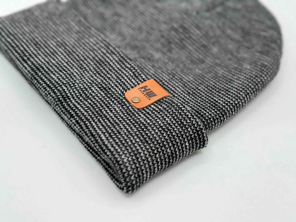 HAAKWEAR Classic Fusion Cuffed Beanie - Black / Gray, Made in USA