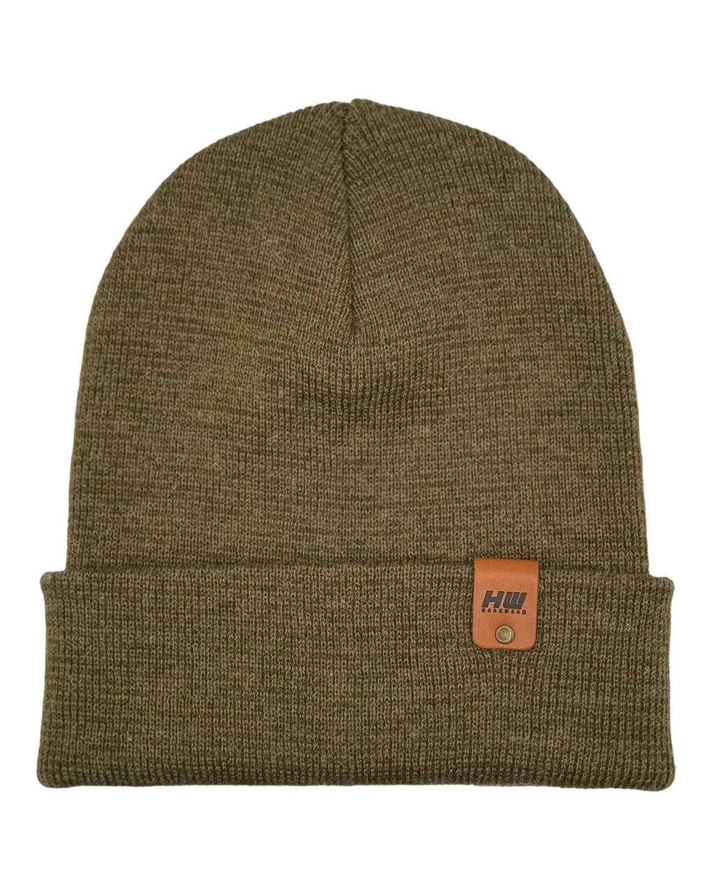 HAAKWEAR Classic  Fusion Cuffed Beanie - Brown / Green, Made in USA