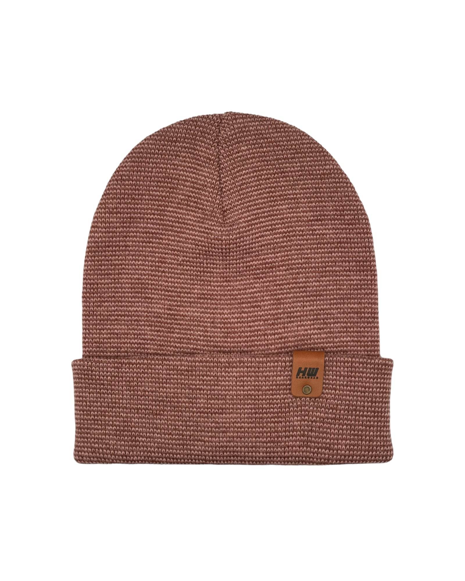 HAAKWEAR Classic Fusion Cuffed Beanie - Burgundy / Pink, Made in USA