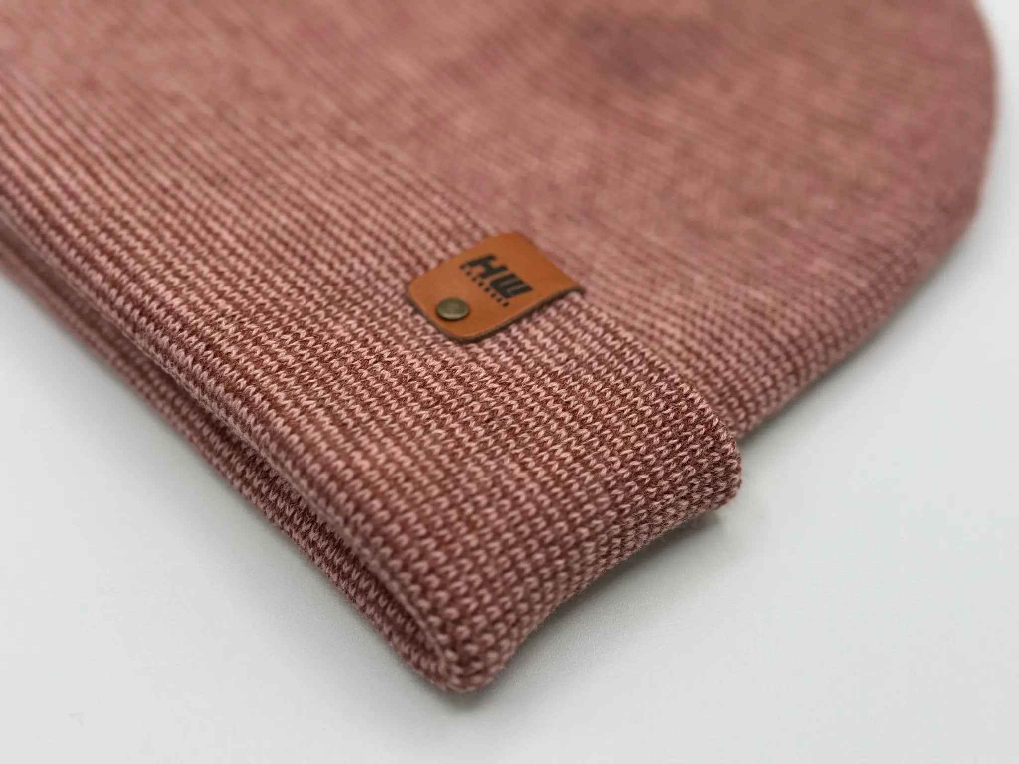 HAAKWEAR Classic Fusion Cuffed Beanie - Burgundy / Pink, Made in USA