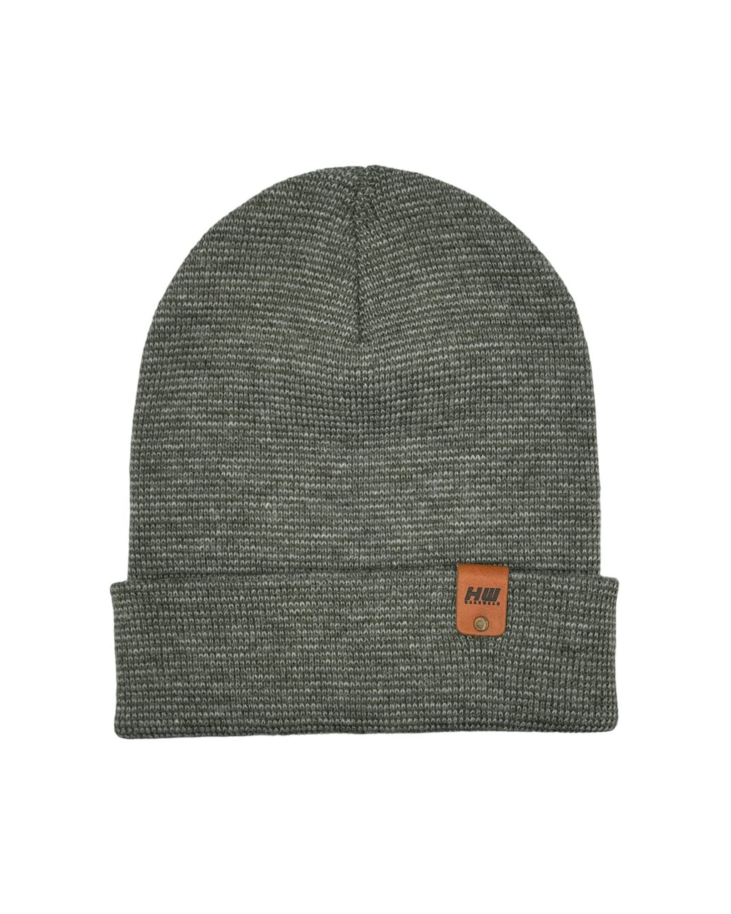 HAAKWEAR Classic Fusion Cuffed Beanie - Gray / Green, Made in USA