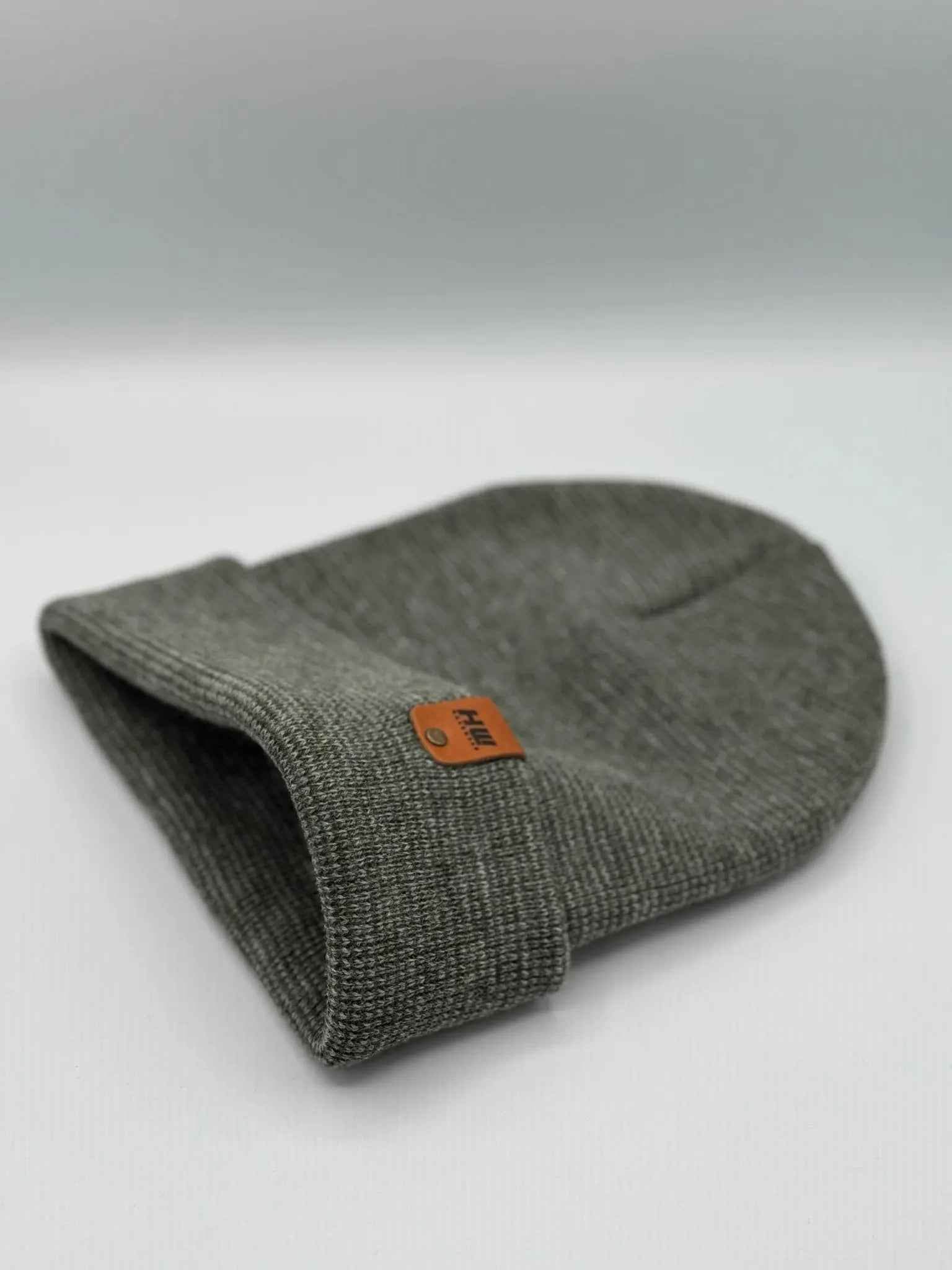HAAKWEAR Classic Fusion Cuffed Beanie - Gray / Green, Made in USA