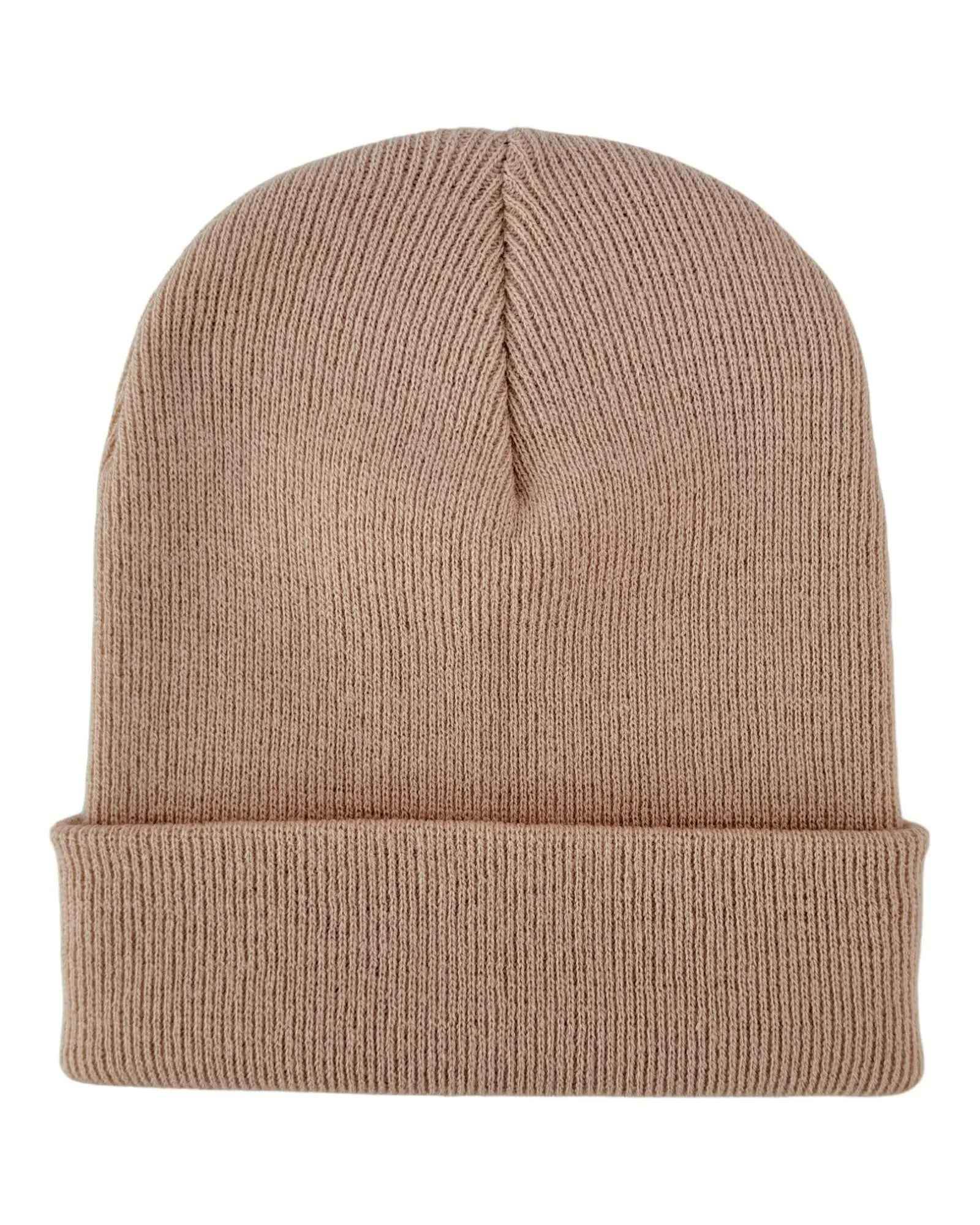 HAAKWEAR Knit Cuffed Classic Beanie / Hat - Dune Beige, Made in USA