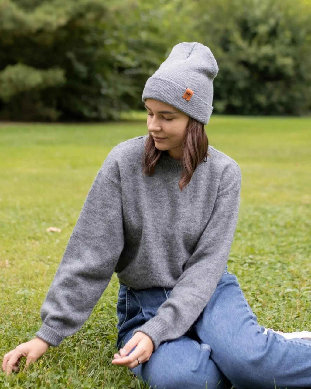 HAAKWEAR Knit Beanie - Classic Cuffed Hat in Koala Gray, Made in USA