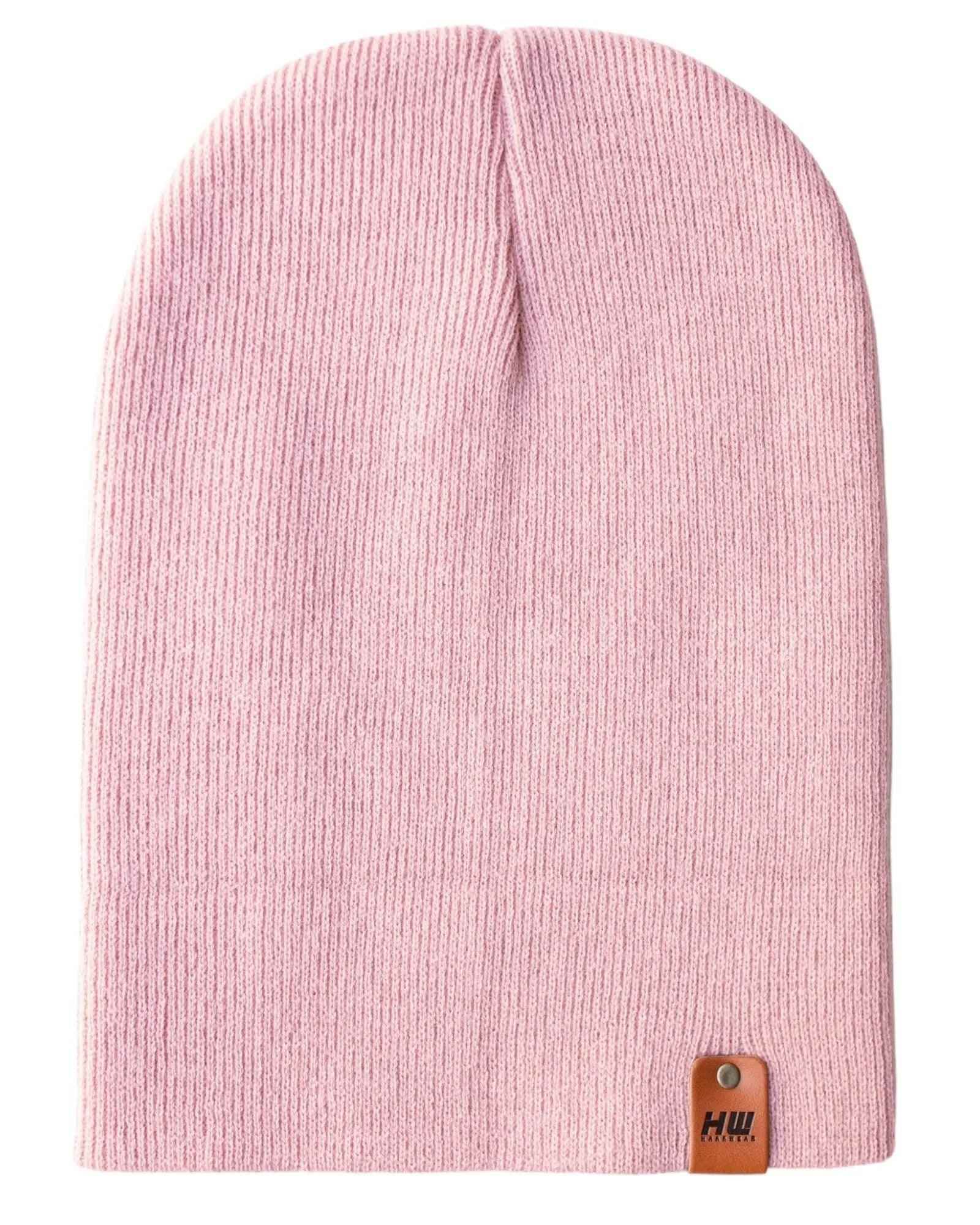 HAAKWEAR Pearl Pink Beanie - Knit Cuffed Classic Hat Made in USA