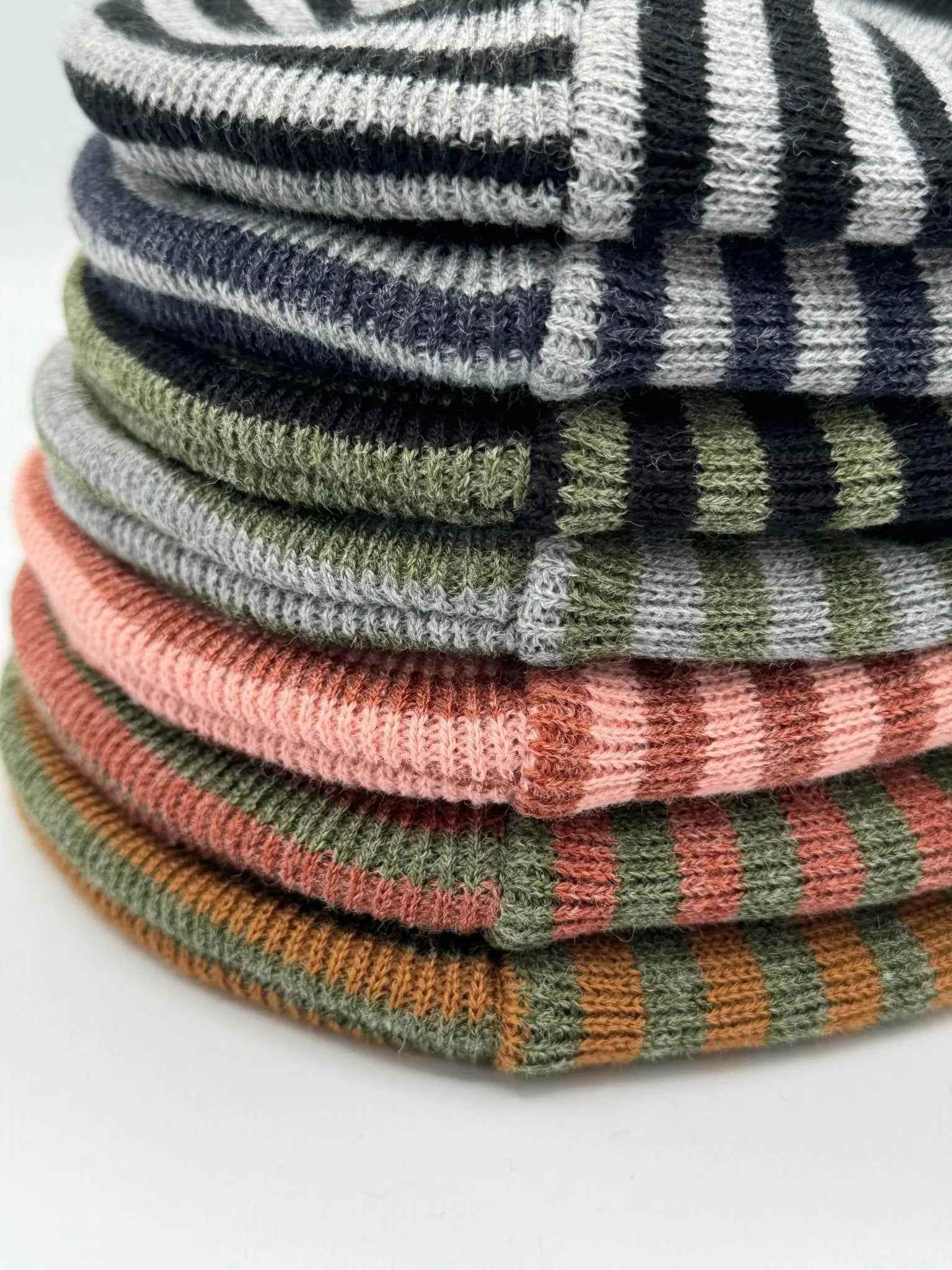 HAAKWEAR H Stitch RORO Cuffed Beanie (Patented Design) Black / Gray, Made in USA