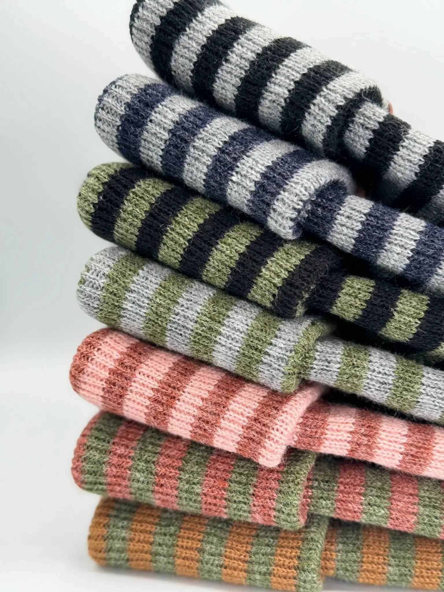 HAAKWEAR H Stitch RORO Cuffed Beanie (Patented Design) Black / Green, Made in USA