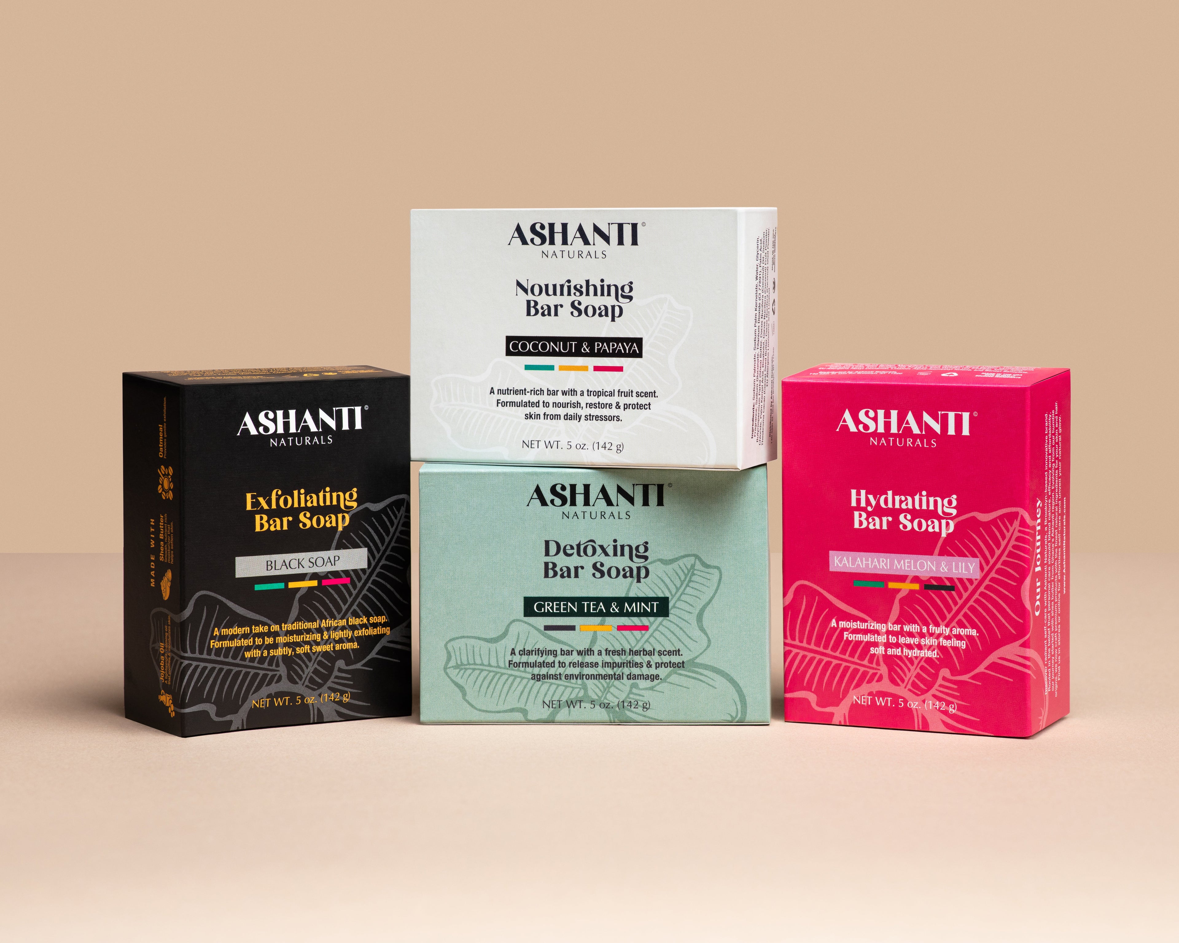 ASHANTI NATURALS Exfoliating Black Soap Bar