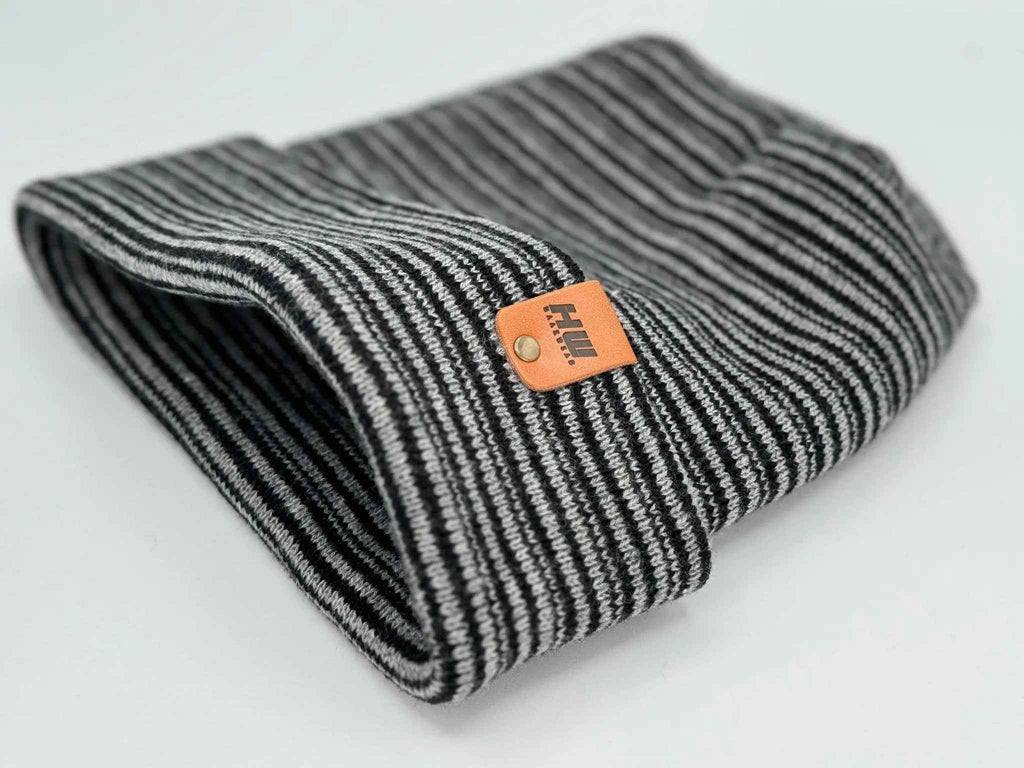 H-Stitch™ Contrast Cuffed Beanie – Black/Gray | Made in USA | Trending Ski & Snowboard Beanie