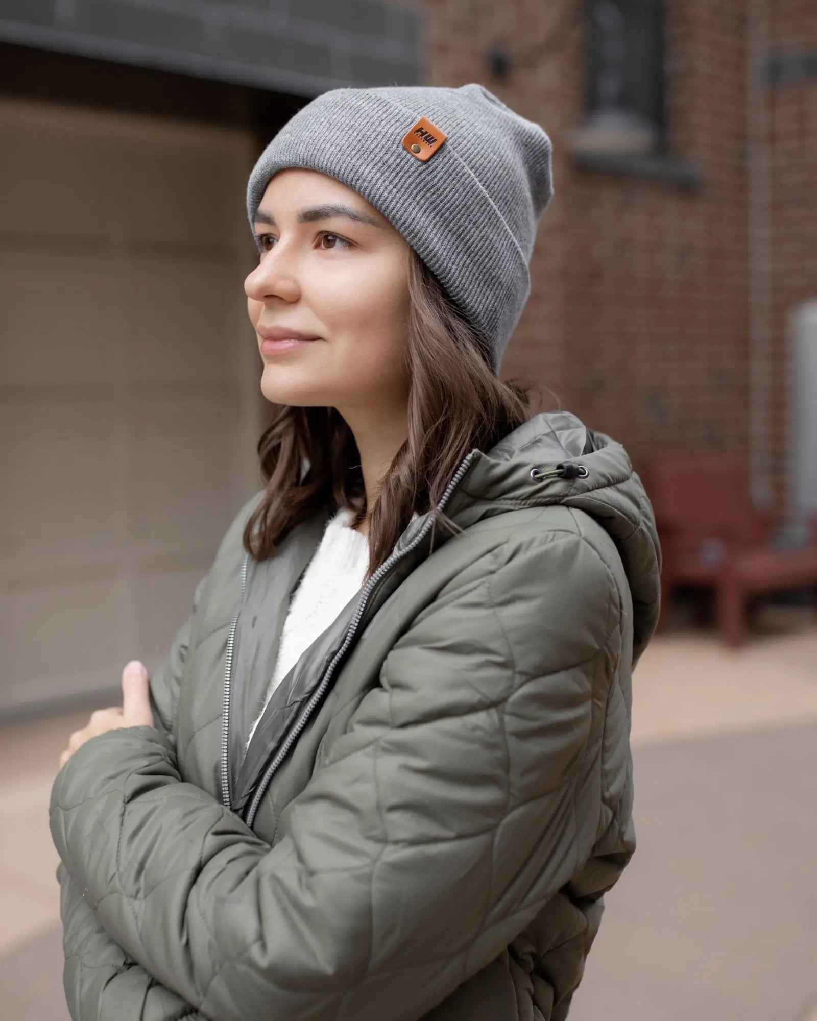 NEW HAAKWEAR H-Stitch Cuffed Beanie - Designed and Made in USA (Patented) - Koala Gray