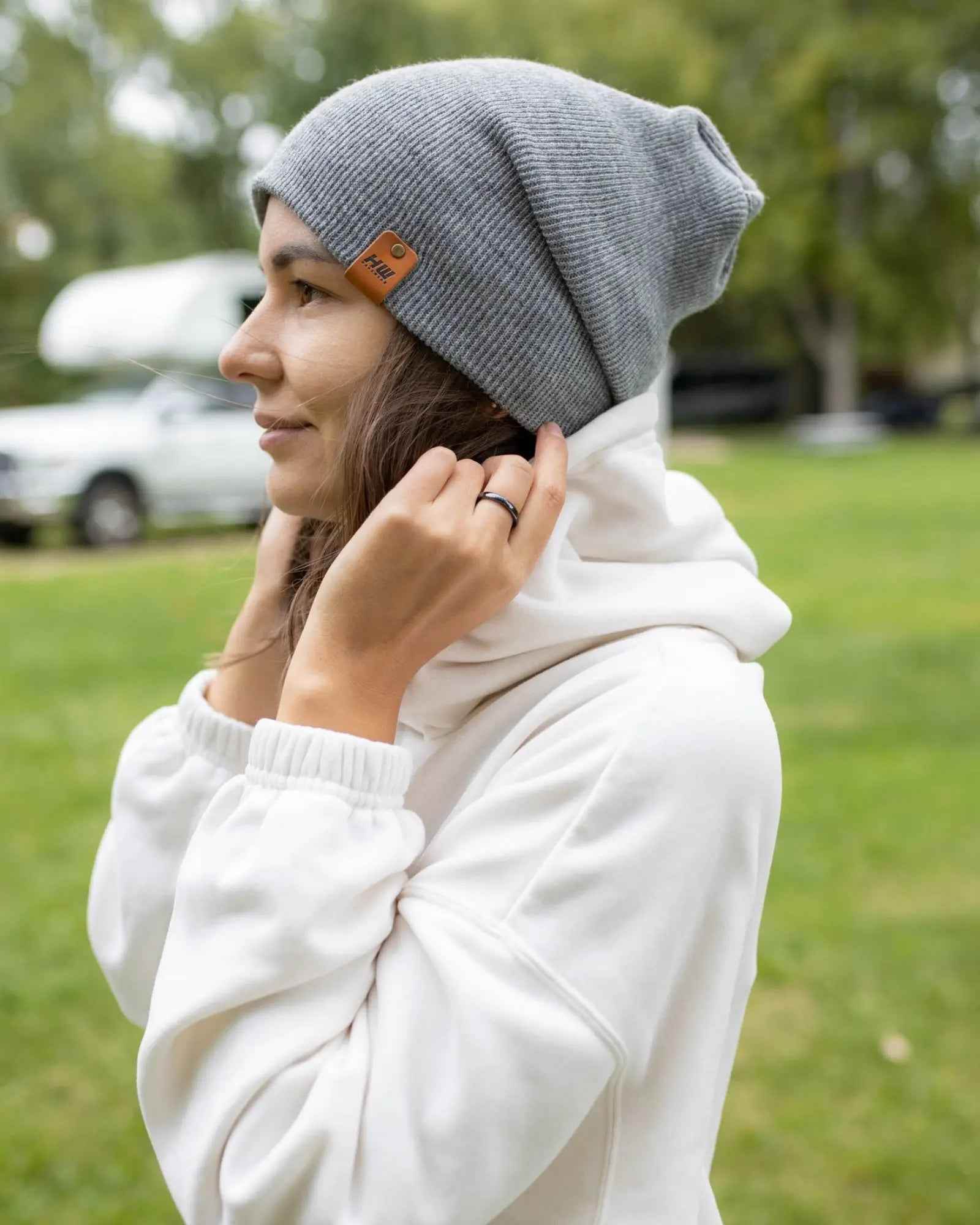 NEW HAAKWEAR H-Stitch Cuffed Beanie - Designed and Made in USA (Patented) - Koala Gray